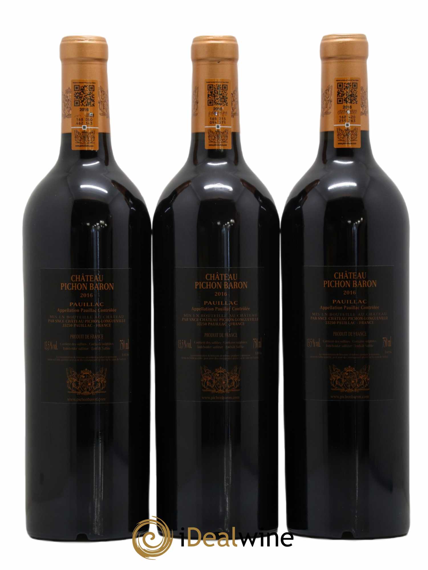 Pichon Longueville Baron 2ème Grand Cru Classé 2016 - Lot de 3 bouteilles - 1