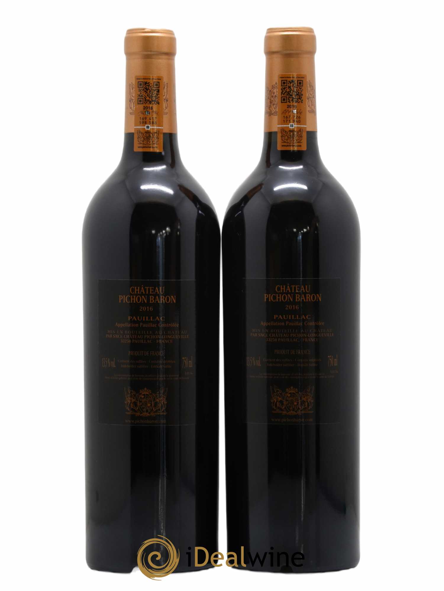 Pichon Longueville Baron 2ème Grand Cru Classé 2016 - Lot de 2 bouteilles - 1