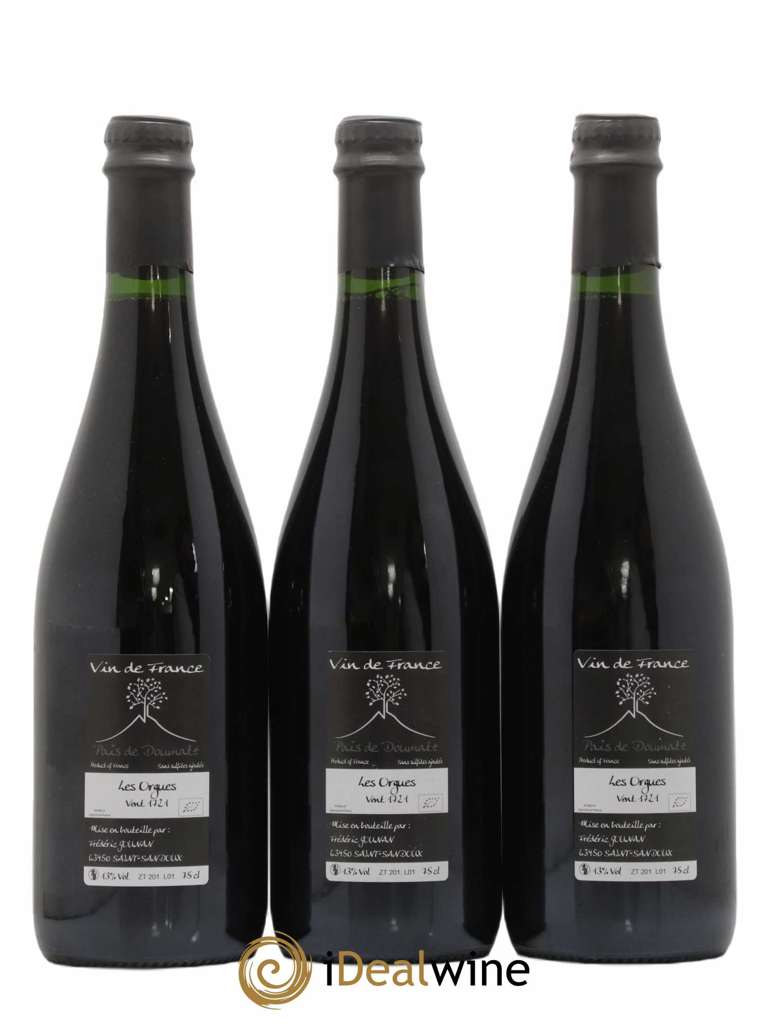 Vin de France Les Orgues Vignoble de l'Arbre Blanc 2017 - Lot de 3 bouteilles - 1