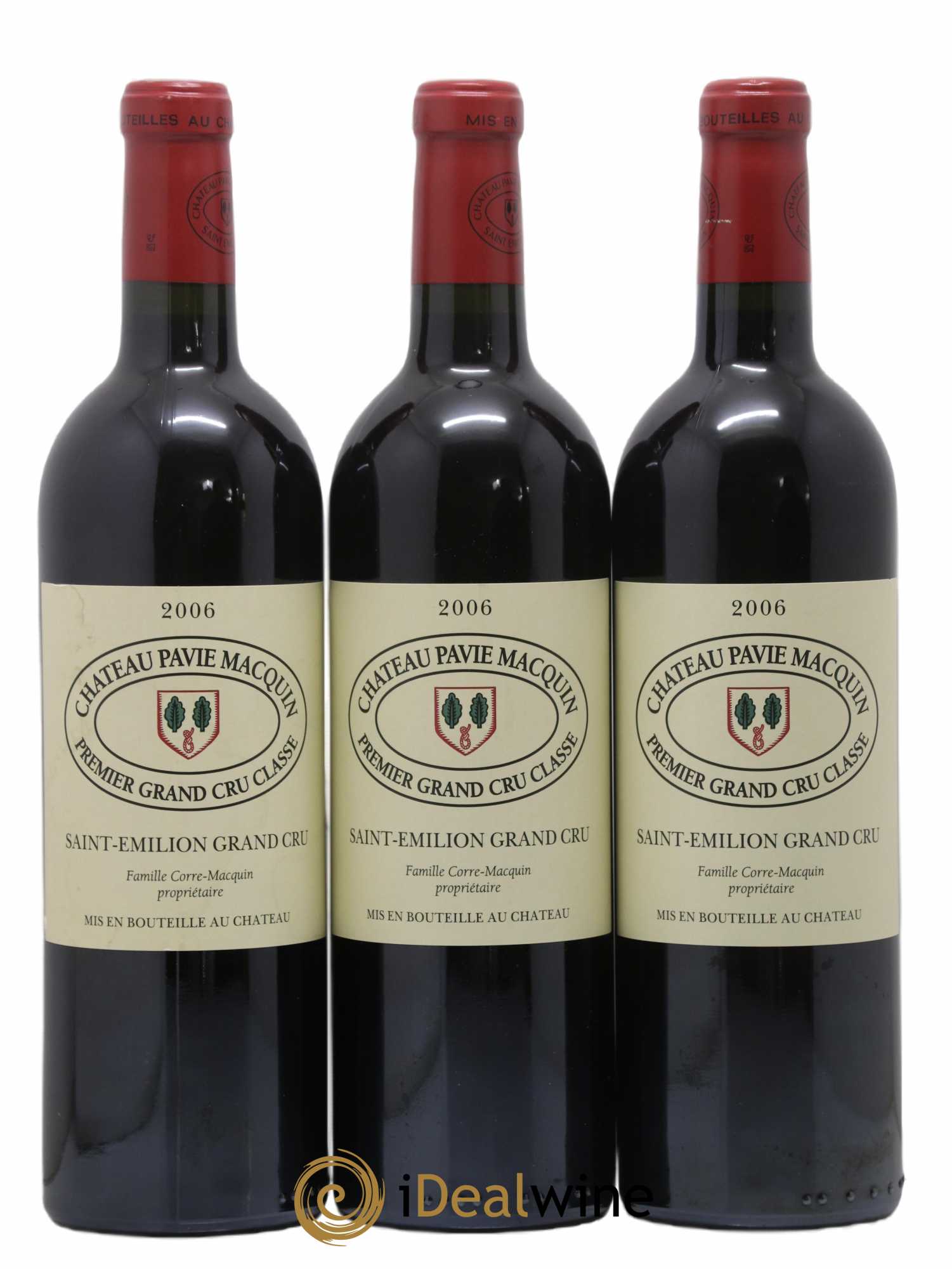 Château Pavie Macquin 1er Grand Cru Classé B 2006 - Lot de 3 bouteilles - 0