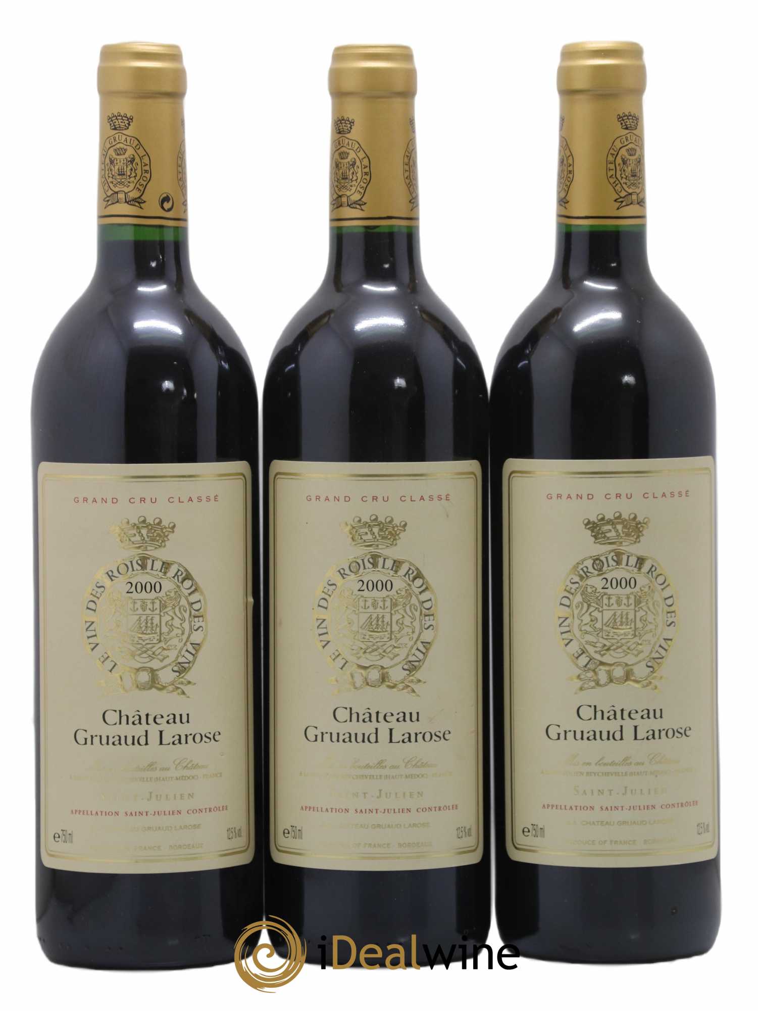 Château Gruaud Larose 2ème Grand Cru Classé 2000 - Lot de 3 bouteilles - 0