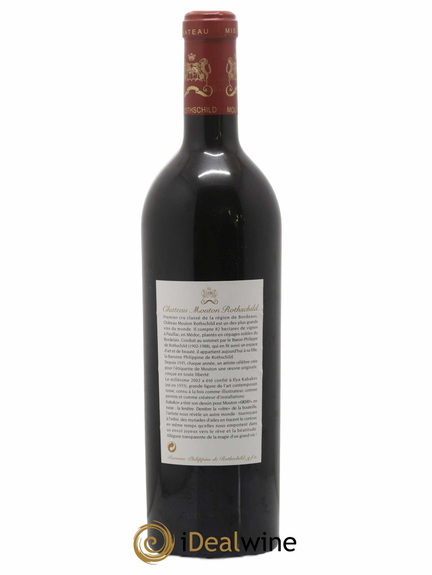 Château Mouton Rothschild 1er Grand Cru Classé 2002 - Lot de 1 bouteille - 1