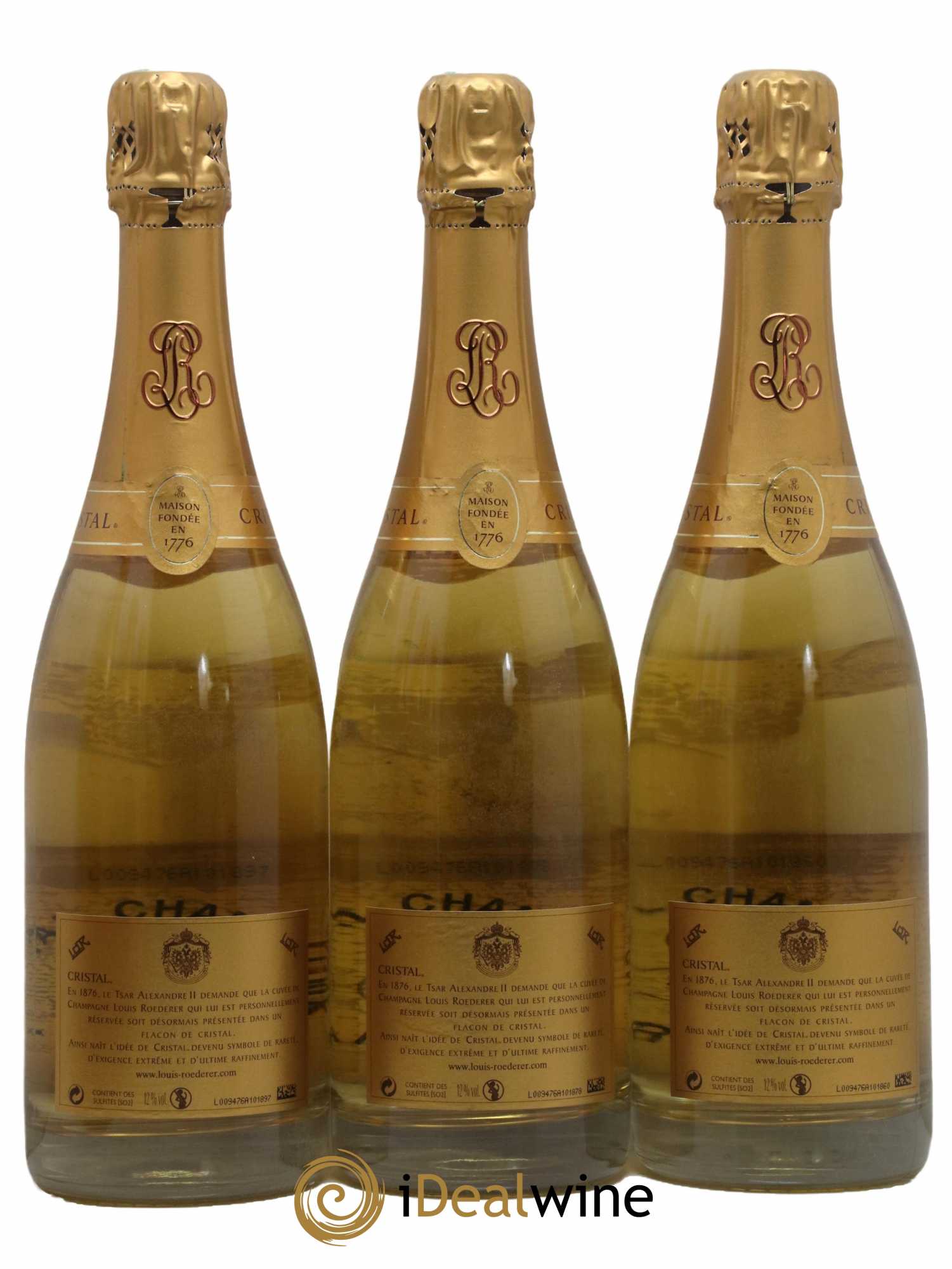 Cristal Louis Roederer 2005 - Lot de 3 bouteilles - 1
