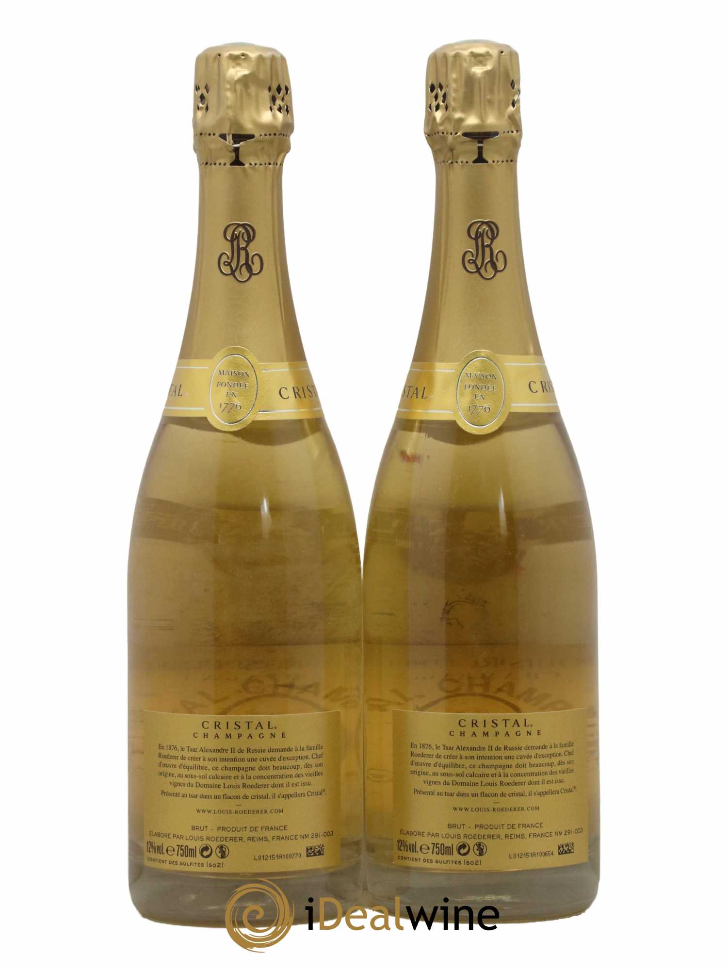 Cristal Louis Roederer 2009 - Lot of 2 bottles - 1