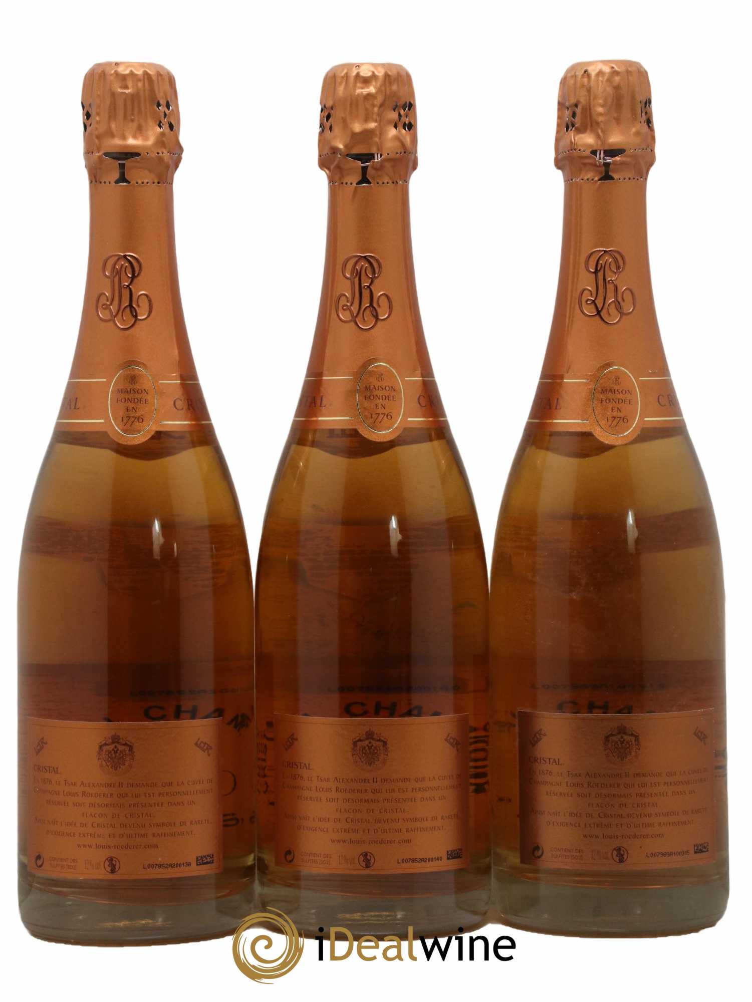 Cristal Louis Roederer 2002 - Lot de 3 bouteilles - 1