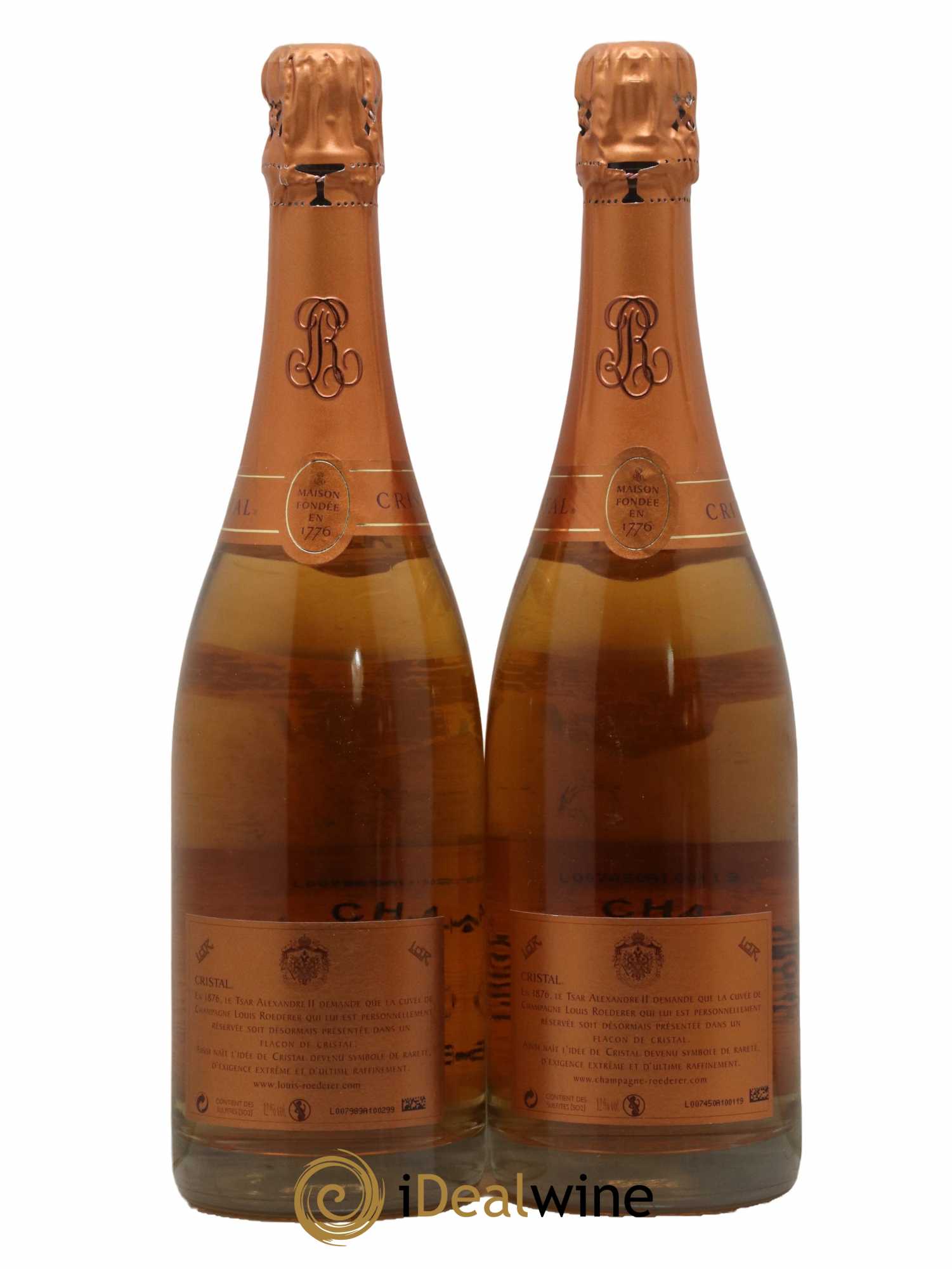 Cristal Louis Roederer 2002 - Lot de 2 bouteilles - 1