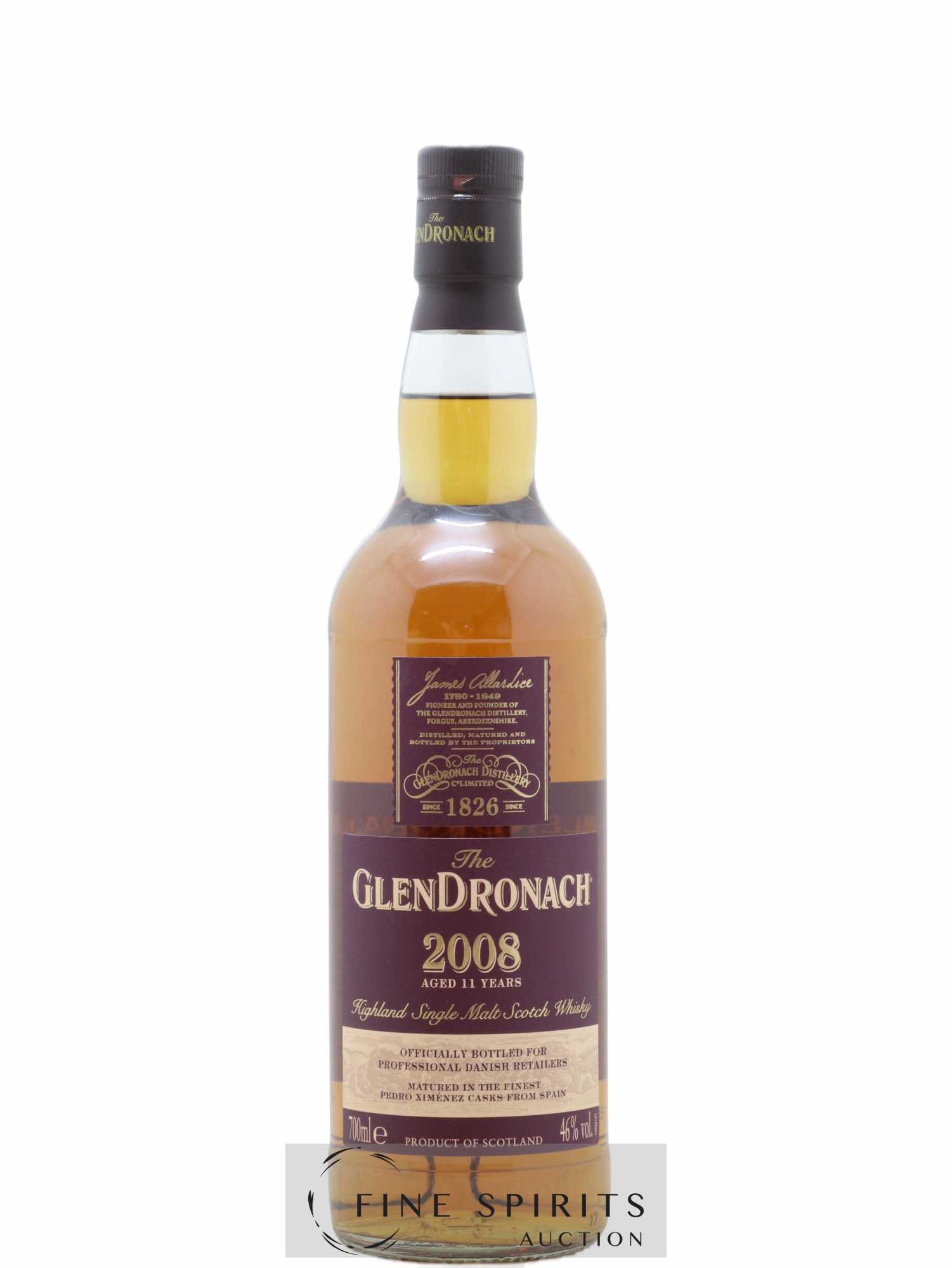 The Glendronach 11 years 2008 Of. Danish Retailers - Lot de 1 bouteille - 0