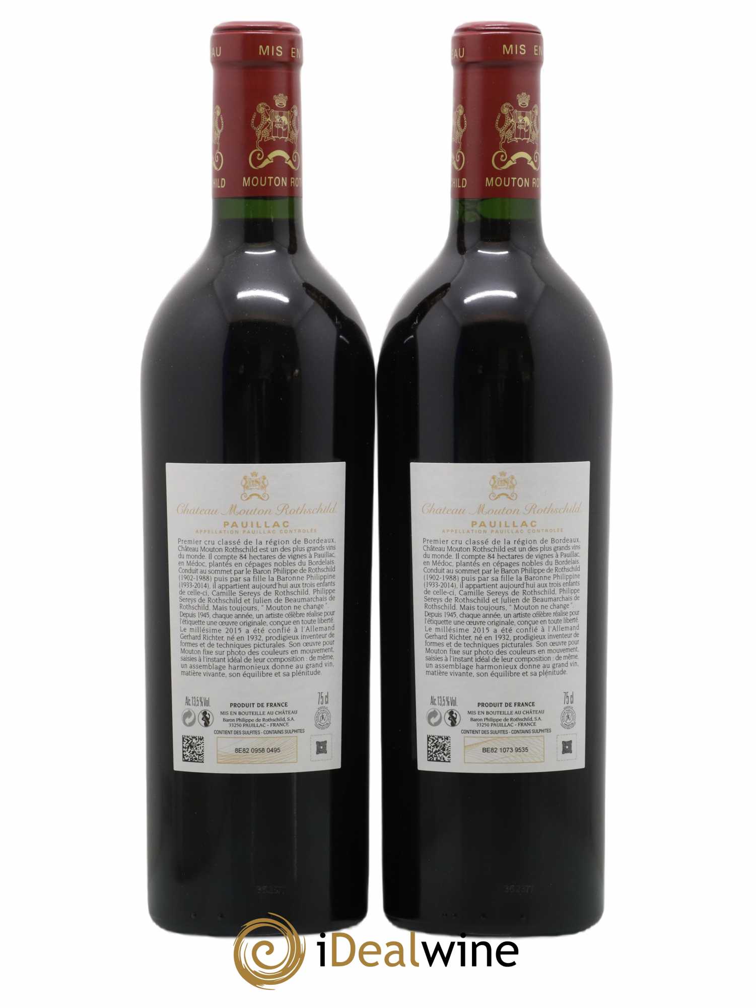 Château Mouton Rothschild 1er Grand Cru Classé 2015 - Lot of 2 bottles - 1