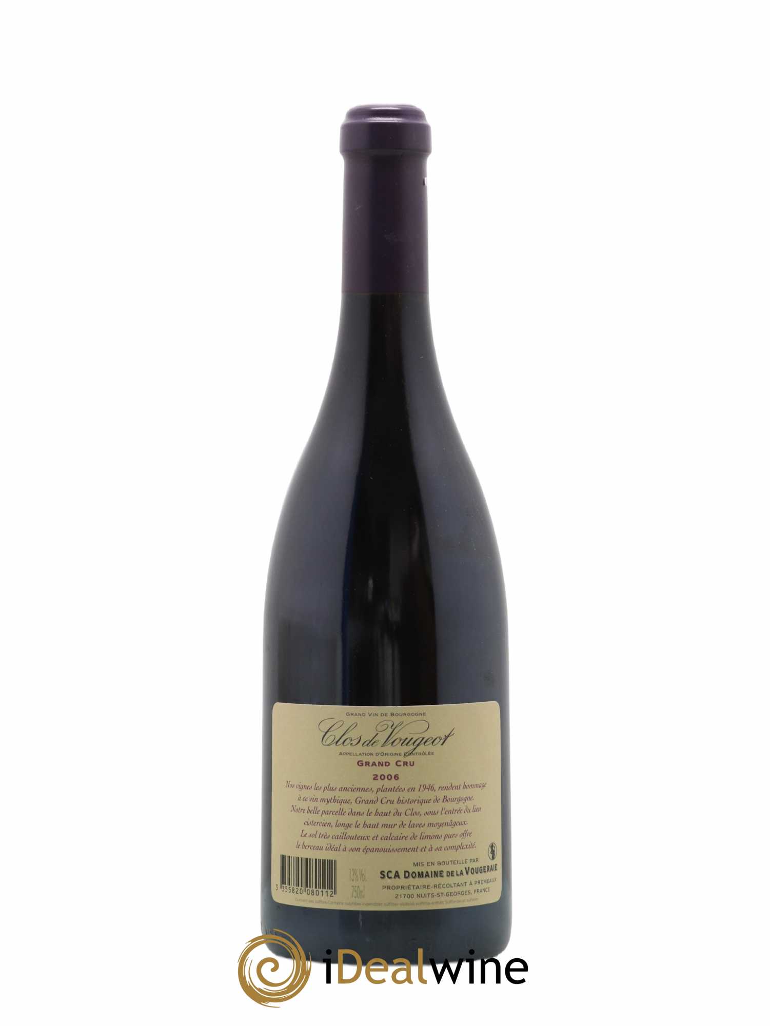 Clos de Vougeot Grand Cru La Vougeraie 2006 - Lot of 1 bottle - 1
