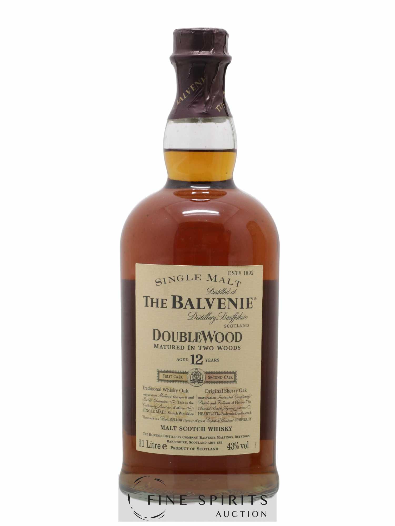 Balvenie (The) 12 years Of. Double Wood (1L) - Lot of 1 bottle - 1