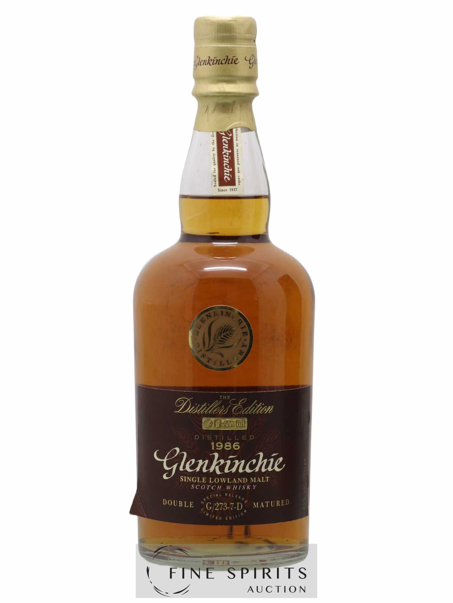 Glenkinchie 1986 Of. The Distillers Edition Special Release G-273-7-D Limited Edition - Lot of 1 bottle - 1