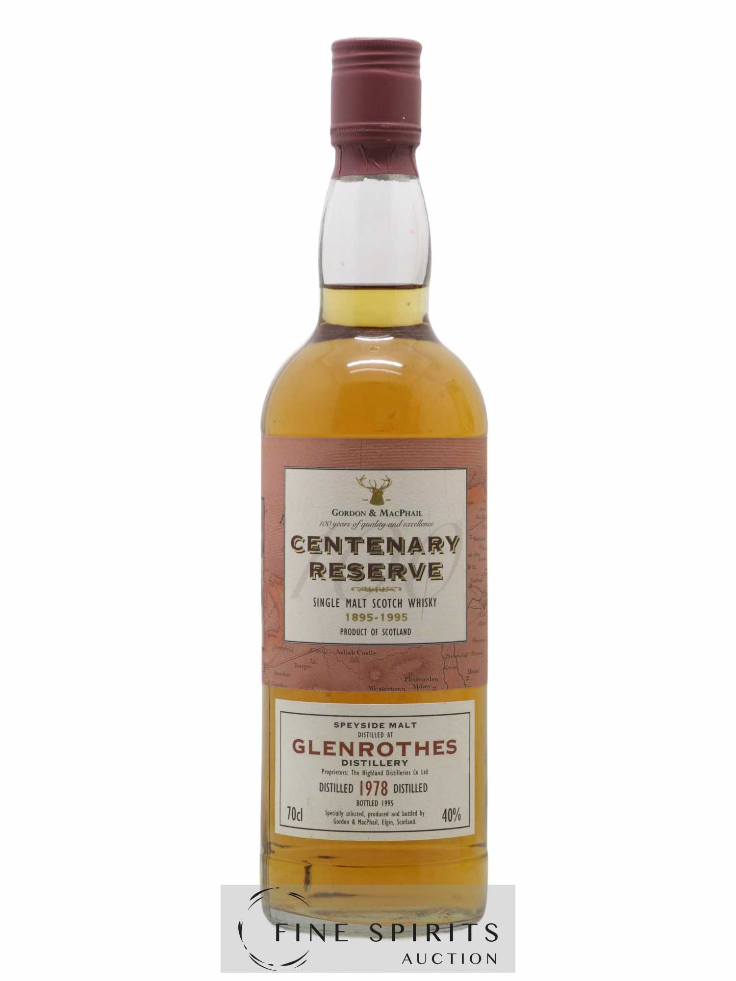 Glenrothes 1978 Gordon & MacPhail Centenary Reserve bottled 1995 - Lot of 1 bottle - 1