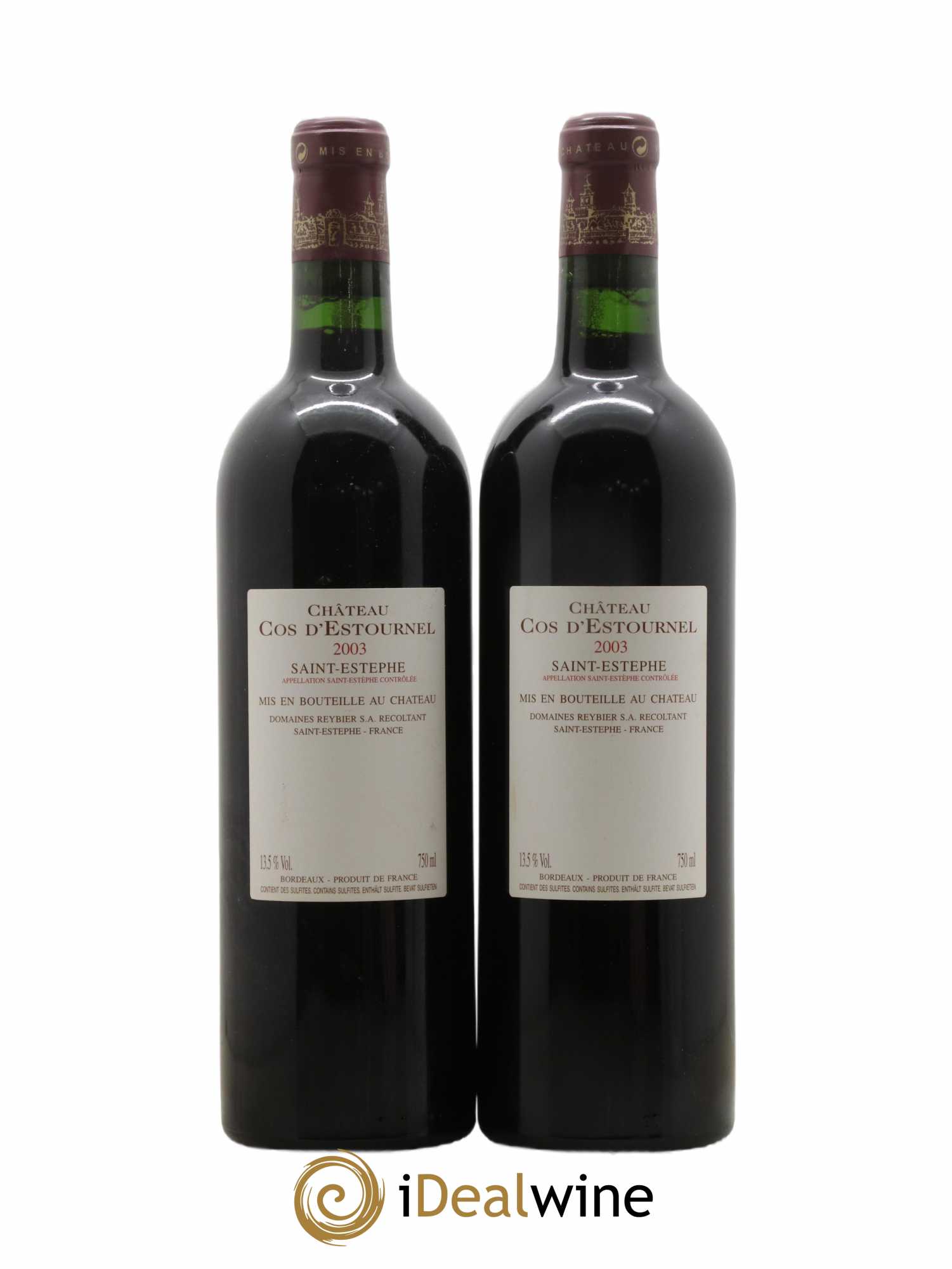 Cos d'Estournel 2ème Grand Cru Classé 2003 - Lot de 2 bouteilles - 1