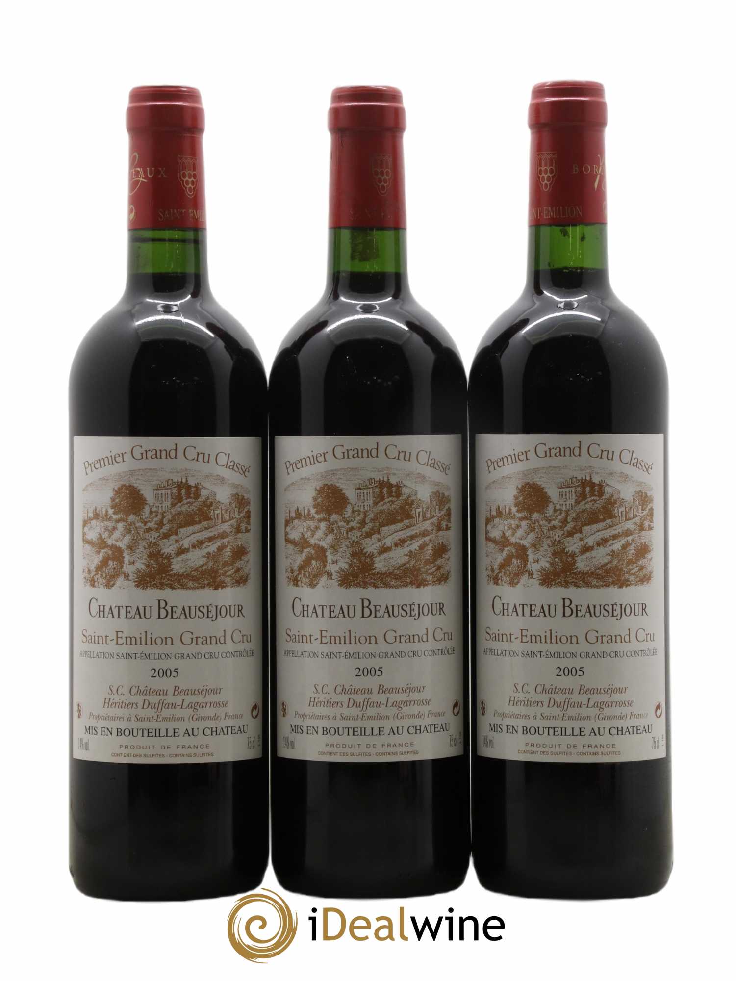 Château Beauséjour (Duffau-Lagarrosse) 1er Grand Cru Classé B 2005 - Lot de 6 bouteilles - 1