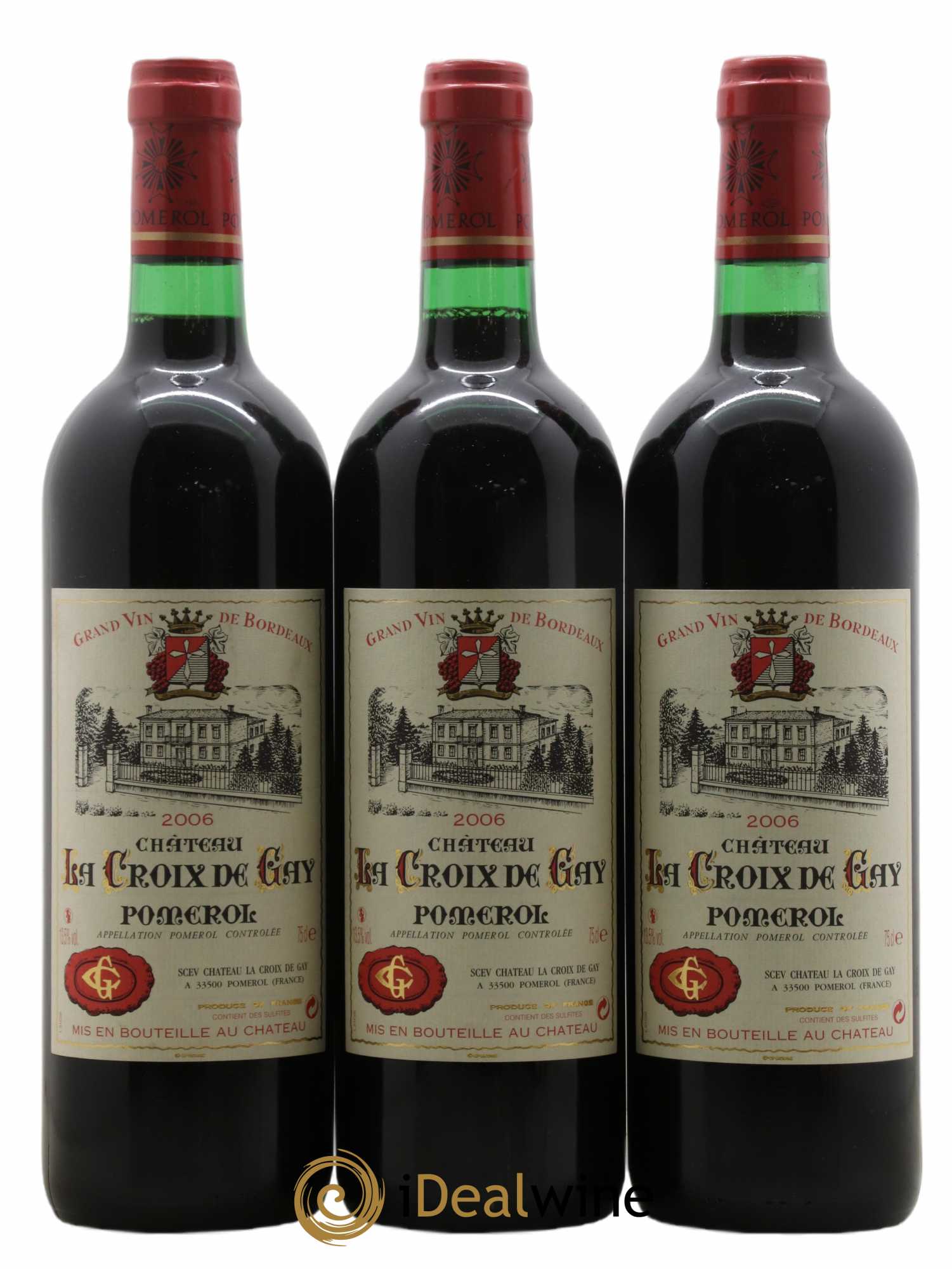 Château la Croix de Gay 2006 - Lot de 3 bouteilles - 0