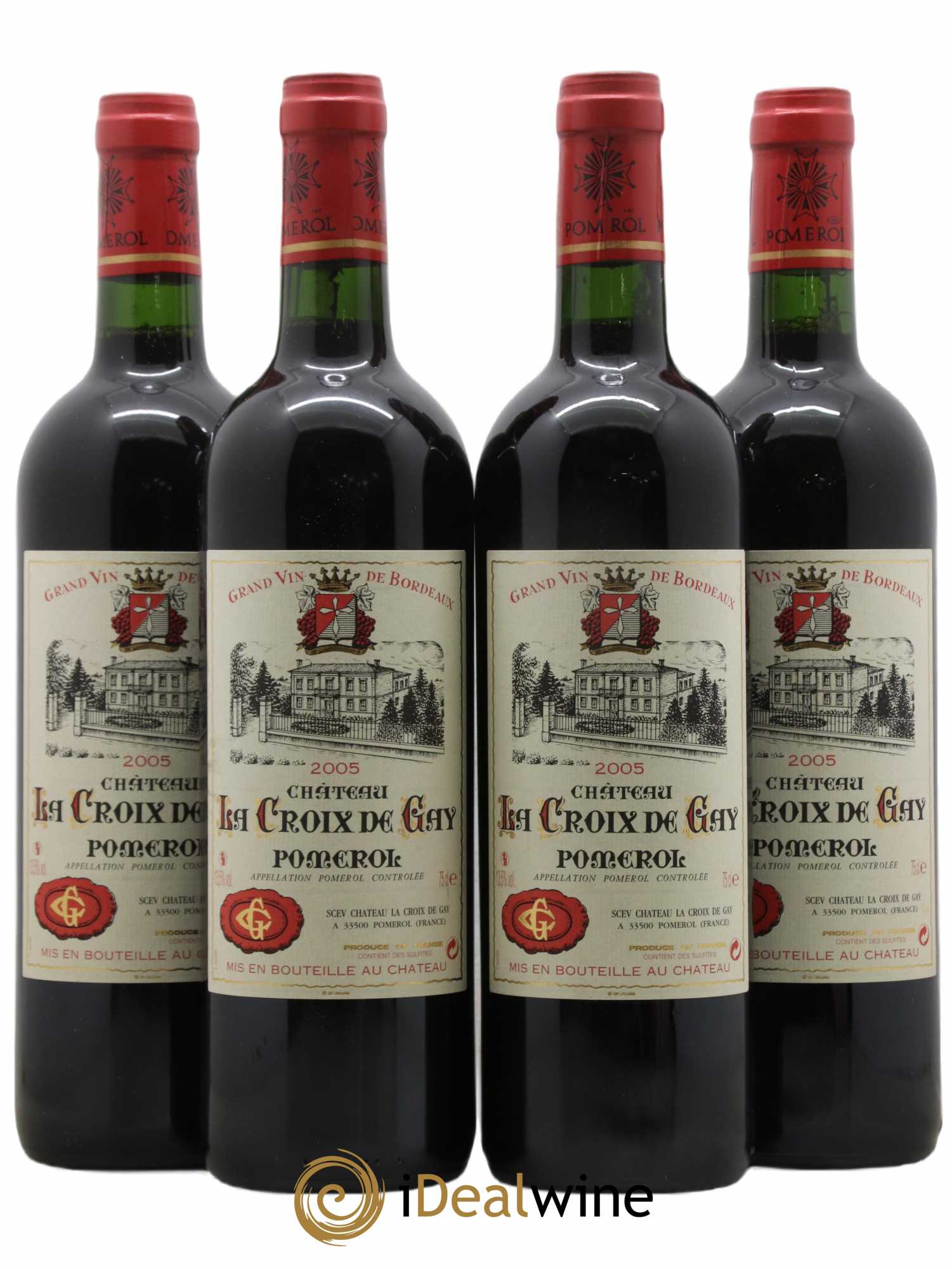 Château la Croix de Gay 2005 - Lot de 4 bouteilles - 0