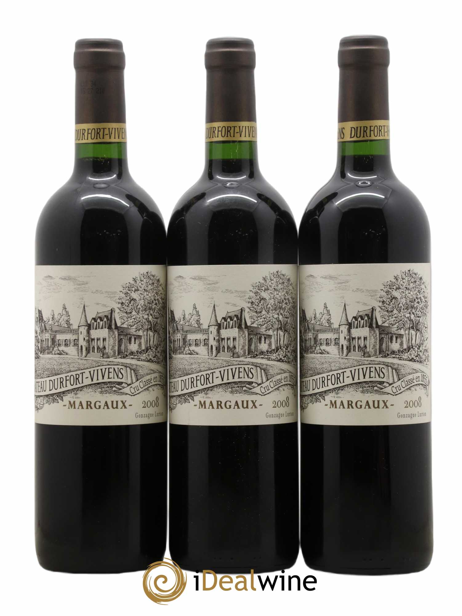 Château Durfort Vivens 2ème Grand Cru Classé 2008 - Lot de 3 bouteilles - 0