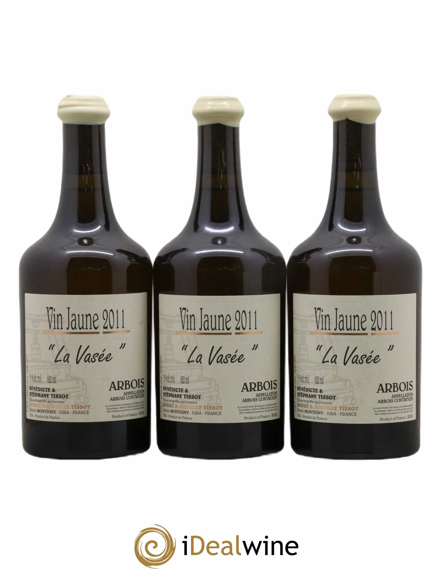 Arbois Vin jaune La Vasée Bénédicte et Stéphane Tissot 2011 - Lot de 3 bouteilles - 0
