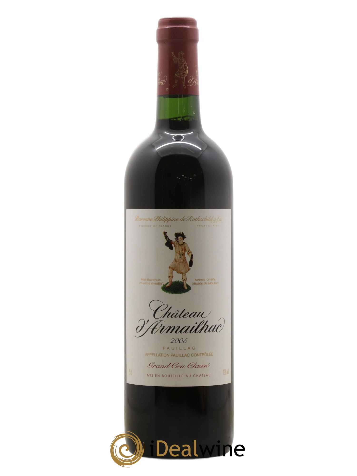 Château d' Armailhac - Mouton Baron(ne) Philippe 5ème Grand Cru Classé 2005 - Lot de 1 bouteille - 0