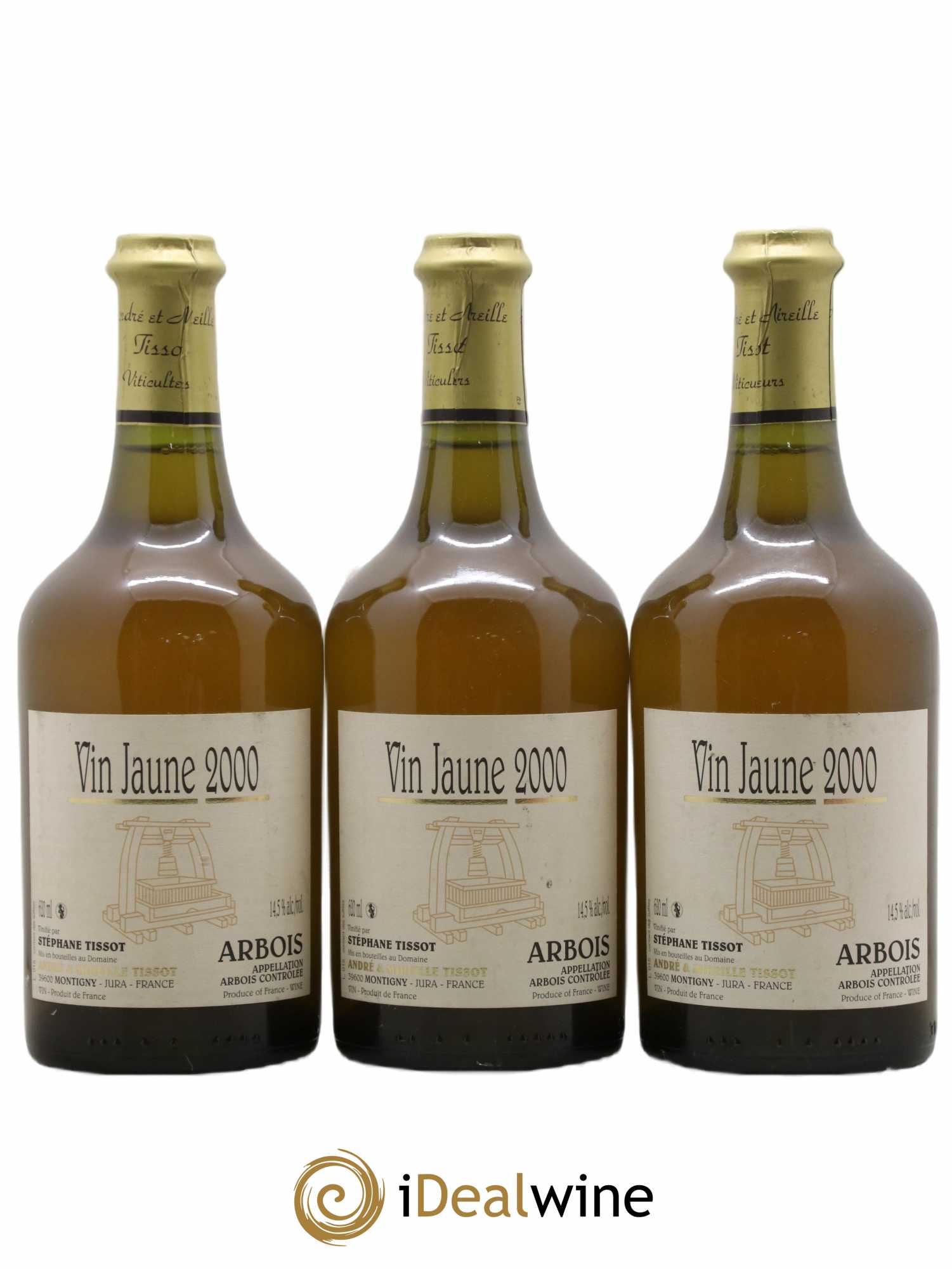 Arbois Vin Jaune Stéphane Tissot 2000 - Lot de 3 bouteilles - 0