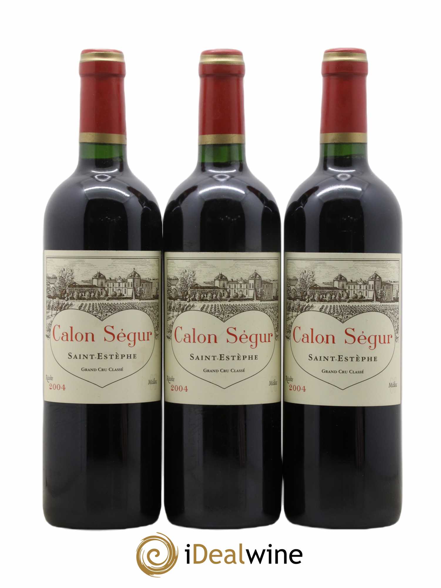 Château Calon Ségur 3ème Grand Cru Classé 2004 - Lot de 3 bouteilles - 0