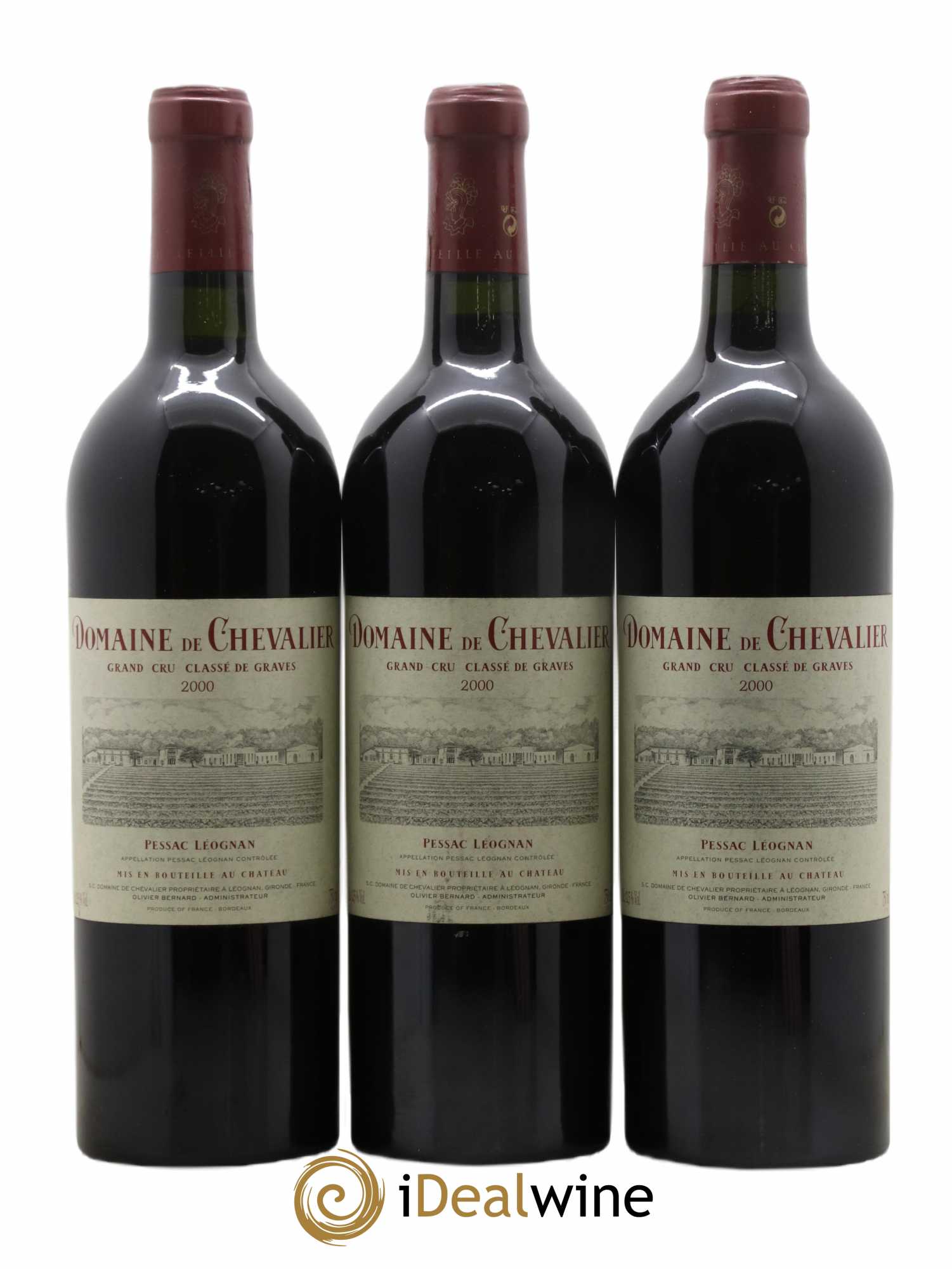Domaine de Chevalier Cru Classé de Graves 2000 - Lot de 3 bouteilles - 0