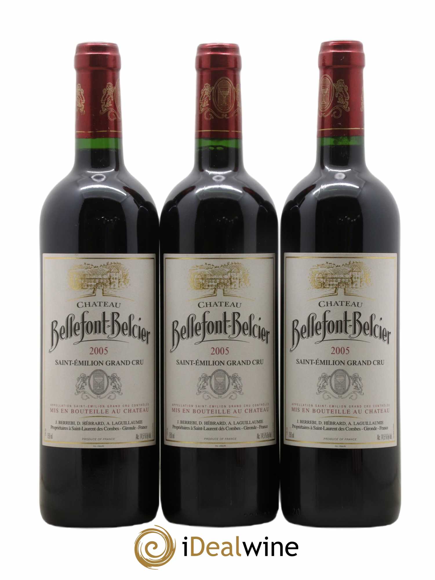 Château Bellefont-Belcier Grand Cru Classé 2005 - Lot de 3 bouteilles - 0