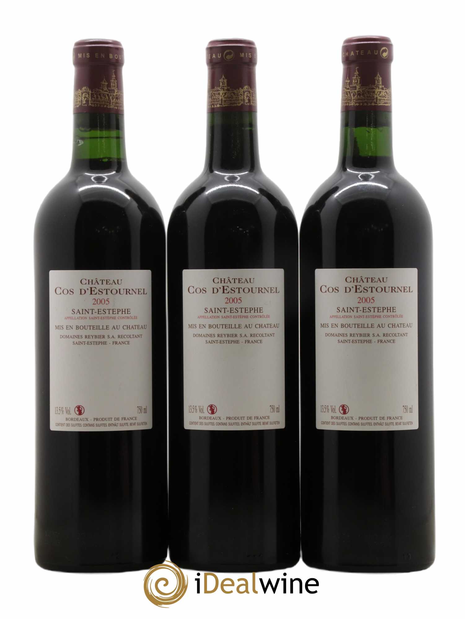 Cos d'Estournel 2ème Grand Cru Classé 2005 - Lot de 3 bouteilles - 1