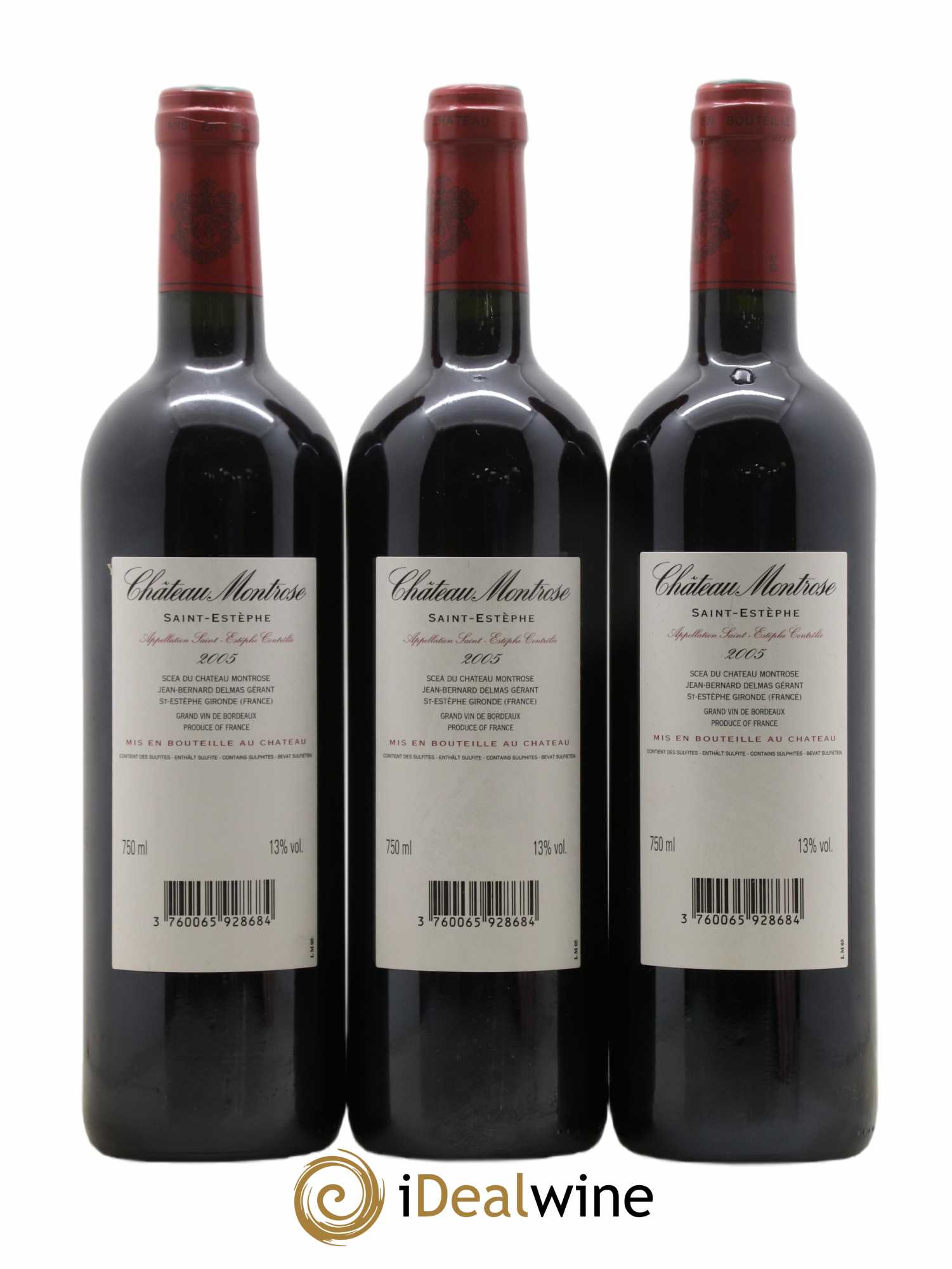 Château Montrose 2ème Grand Cru Classé 2005 - Lot de 3 bouteilles - 1