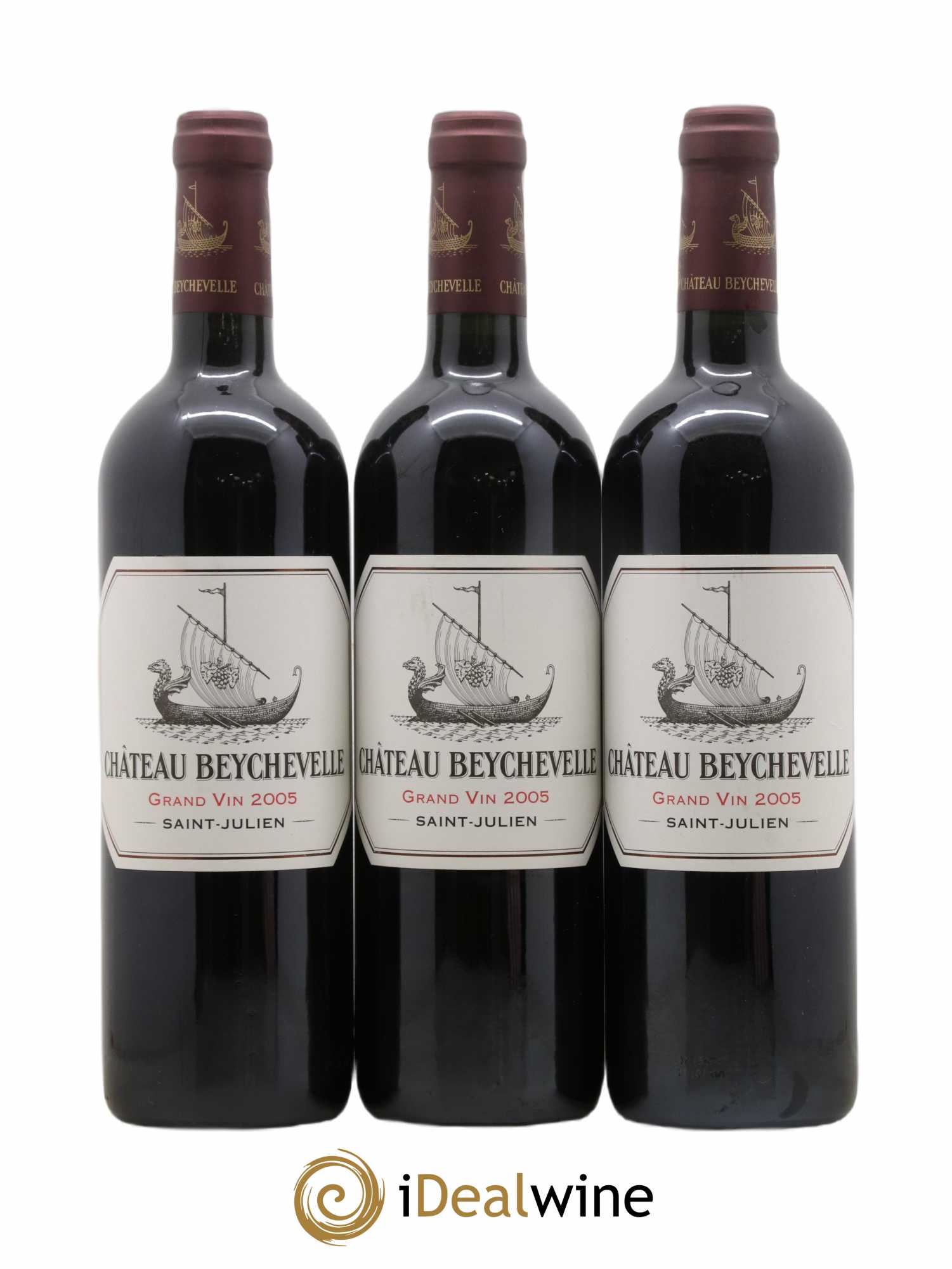Château Beychevelle 4ème Grand Cru Classé 2005 - Lot de 3 bouteilles - 0