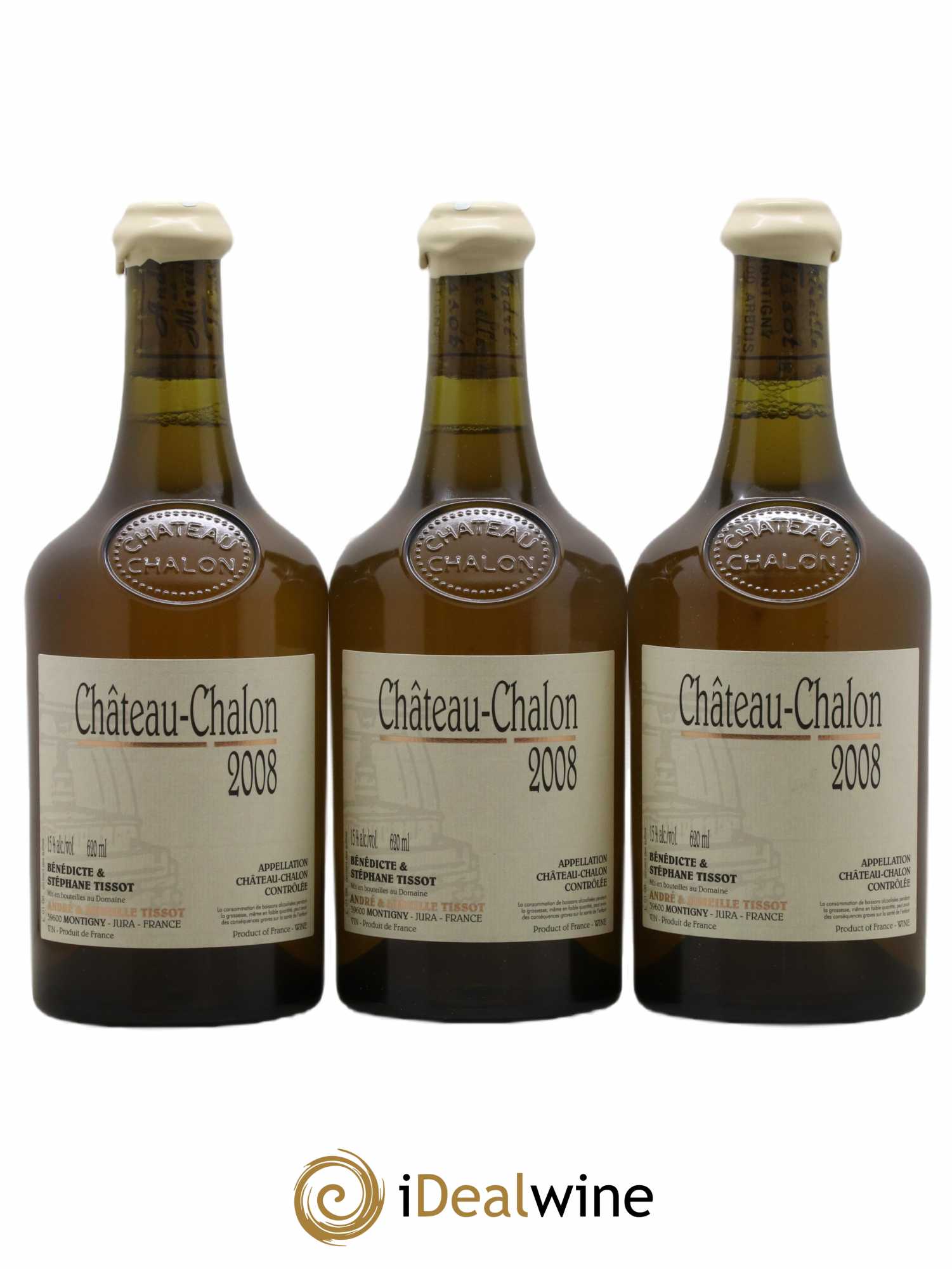 Château-Chalon Bénédicte et Stéphane Tissot 2008 - Lot de 3 bouteilles - 0