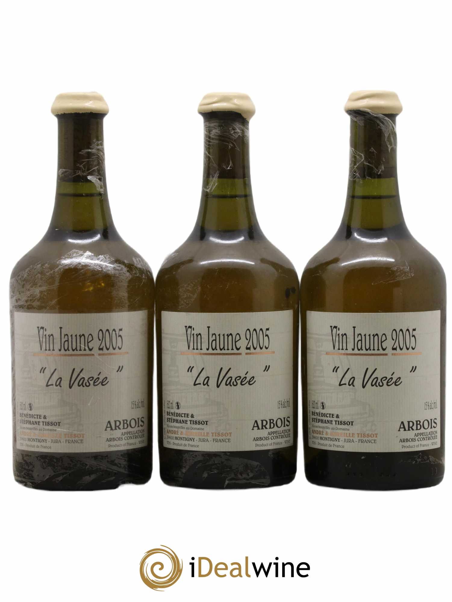 Arbois Vin jaune La Vasée Bénédicte et Stéphane Tissot 2005 - Lot de 3 bouteilles - 0
