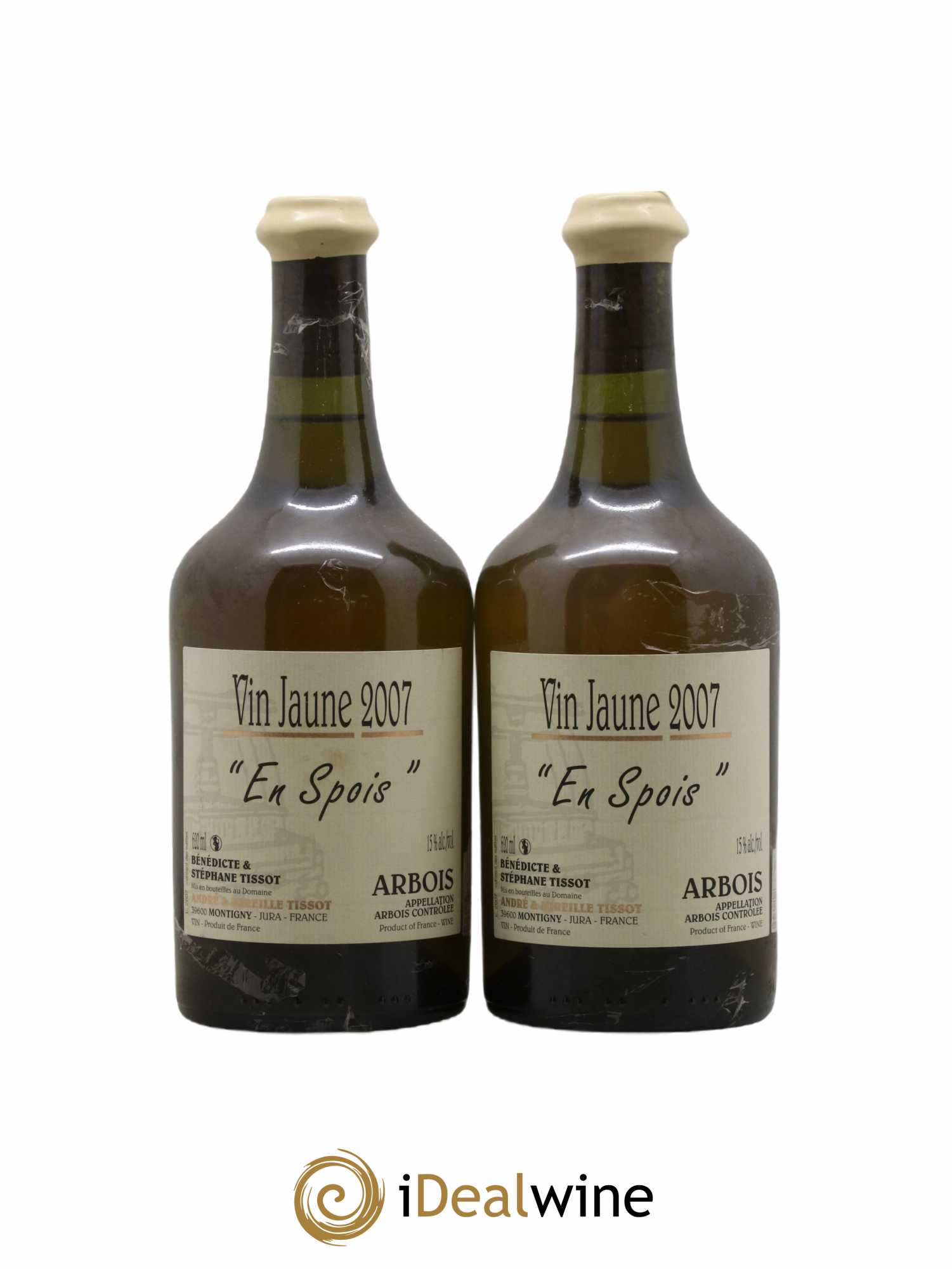 Arbois Vin Jaune En Spois Bénédicte et Stéphane Tissot 2007 - Lot de 2 bouteilles - 0