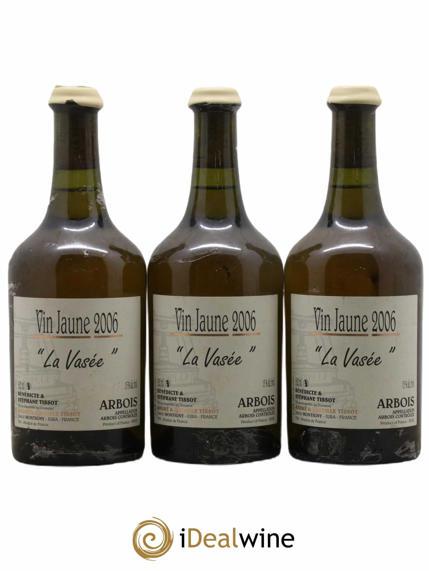 Arbois Vin jaune La Vasée Bénédicte et Stéphane Tissot 2006 - Lot de 3 bouteilles - 0