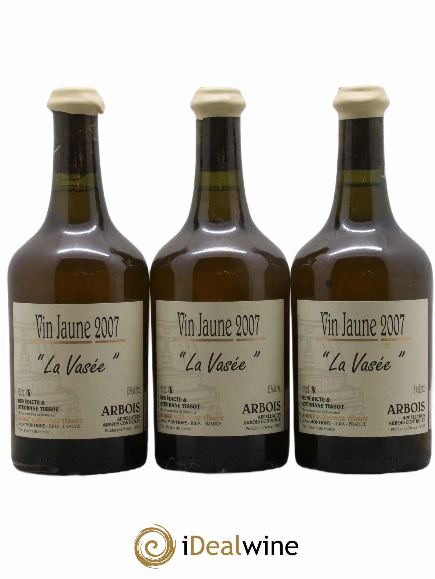 Arbois Vin jaune La Vasée Bénédicte et Stéphane Tissot 2007 - Lot de 3 bouteilles - 0