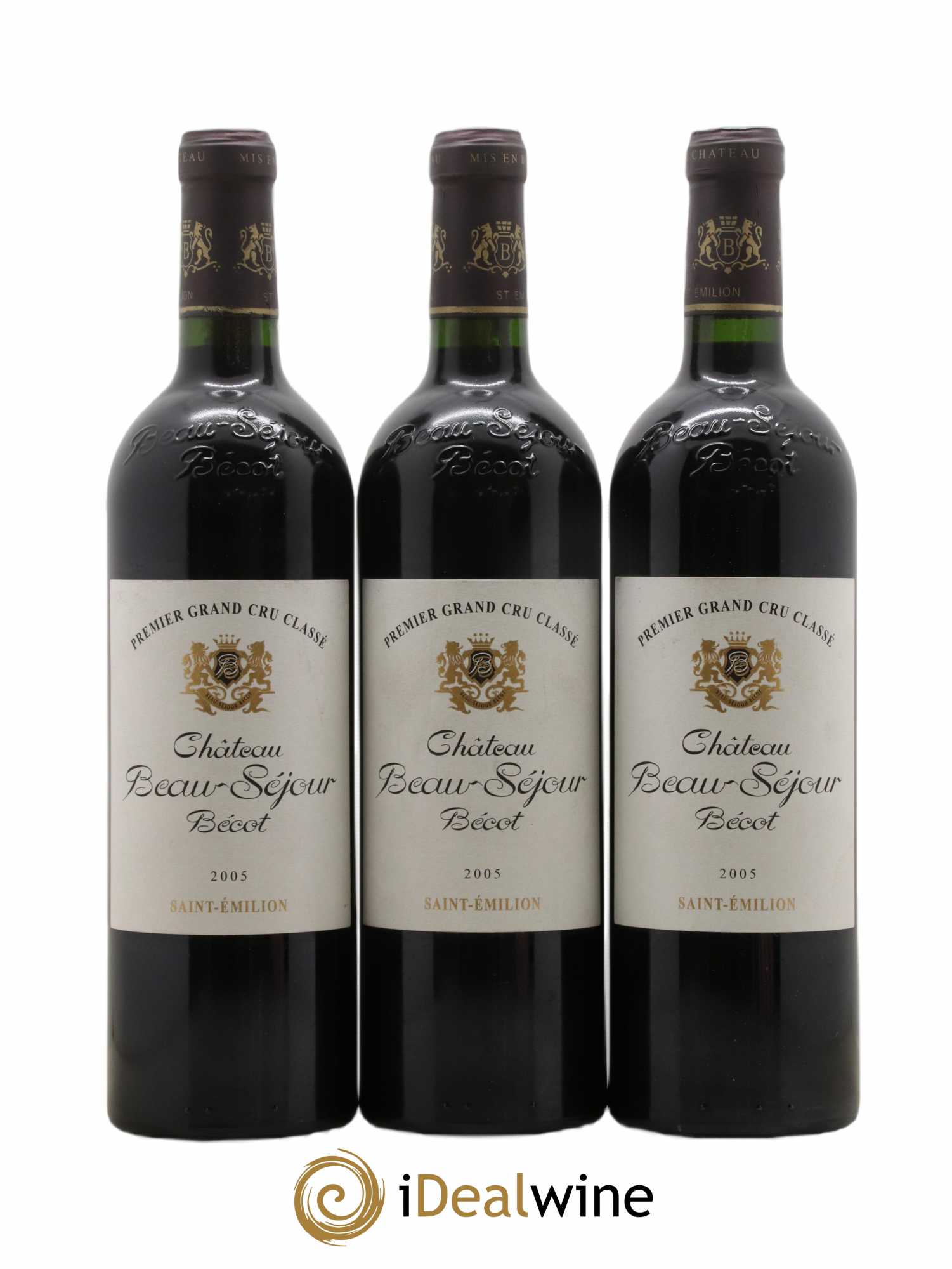 Château Beau-Séjour Bécot 1er Grand Cru Classé B 2005 - Lot de 3 bouteilles - 0
