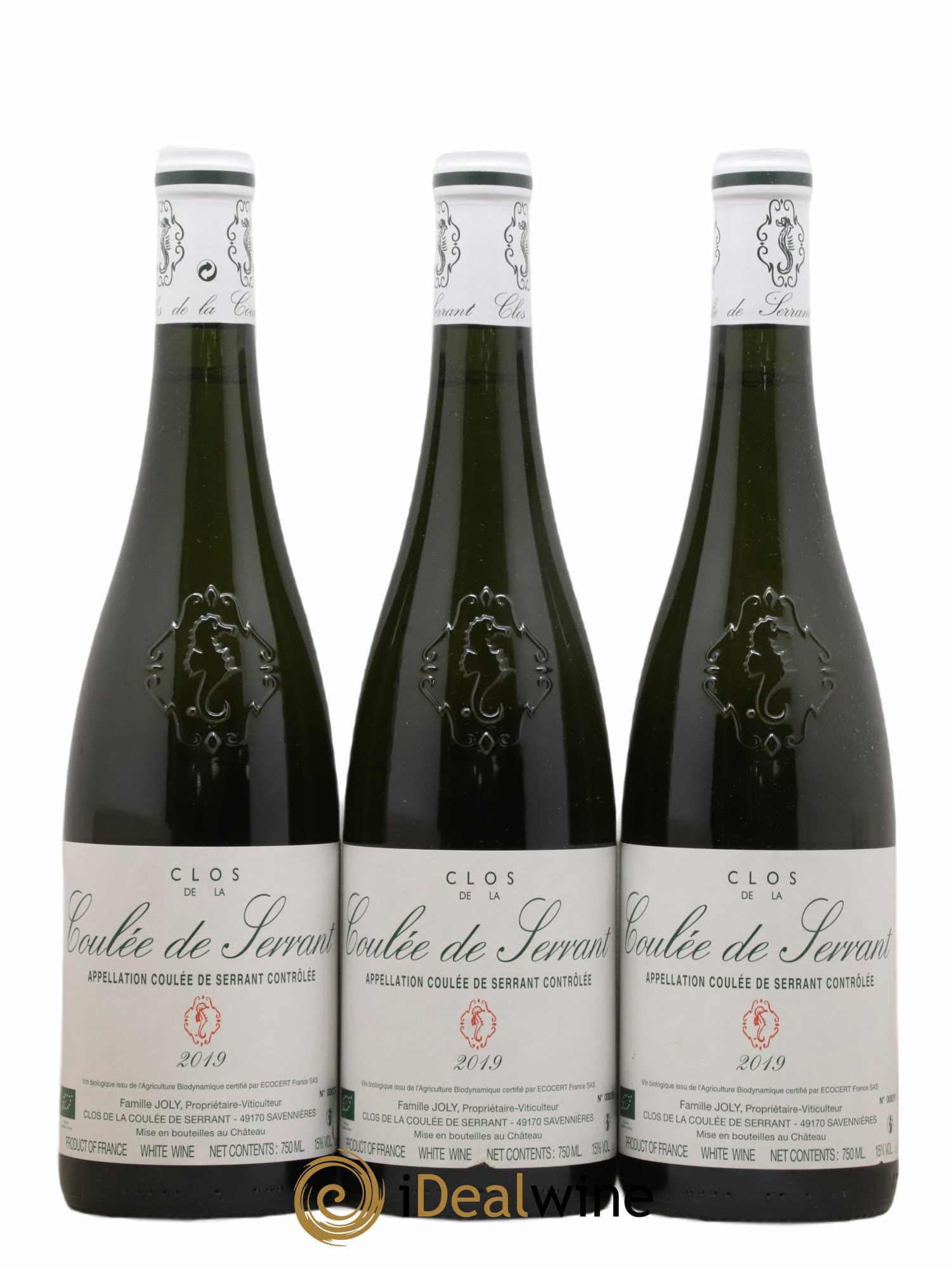 Savennières Clos de la Coulée de Serrant Vignobles de la Coulée de Serrant - Nicolas Joly 2019 - Lot de 3 bouteilles - 0