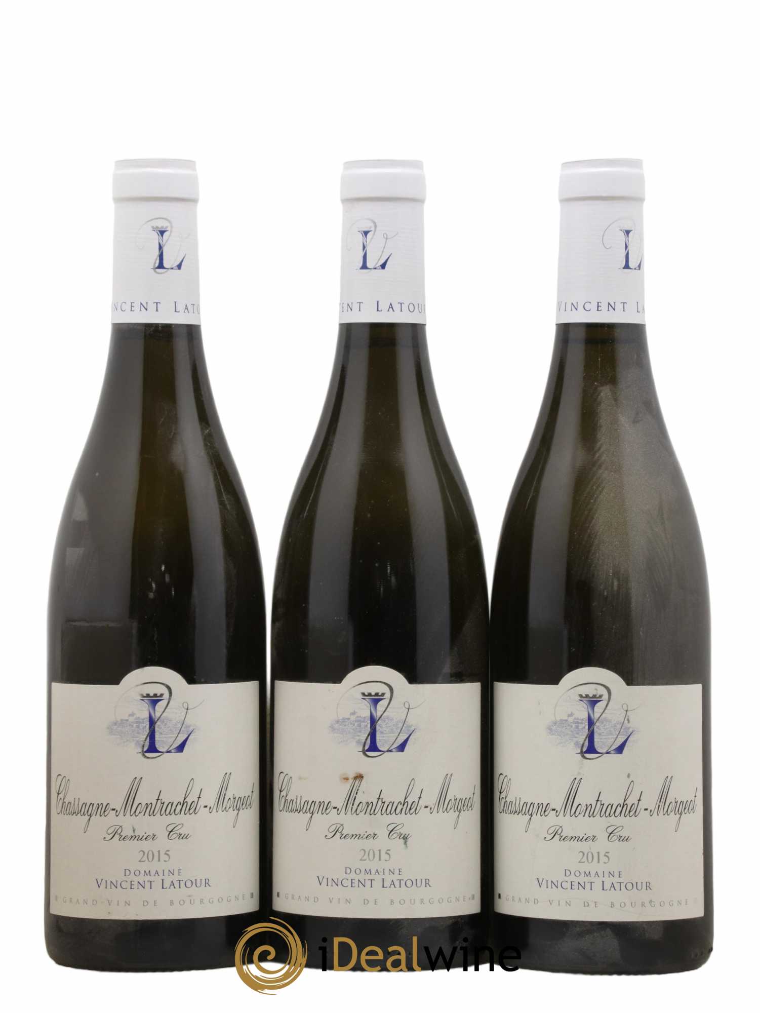 Chassagne-Montrachet 1er Cru Morgeot Vincent Latour 2015 - Lot de 3 bouteilles - 0
