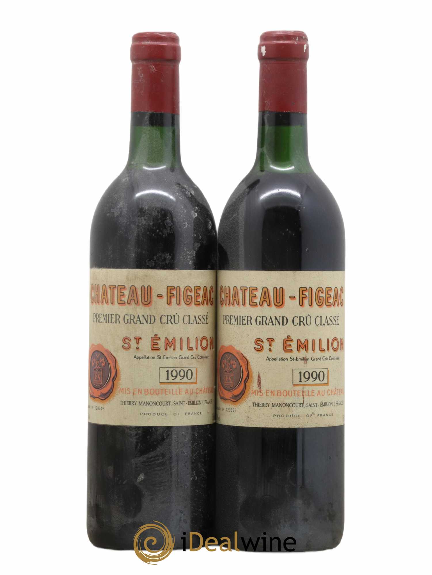 Château Figeac 1er Grand Cru Classé A 1990 - Lot de 2 bouteilles - 0