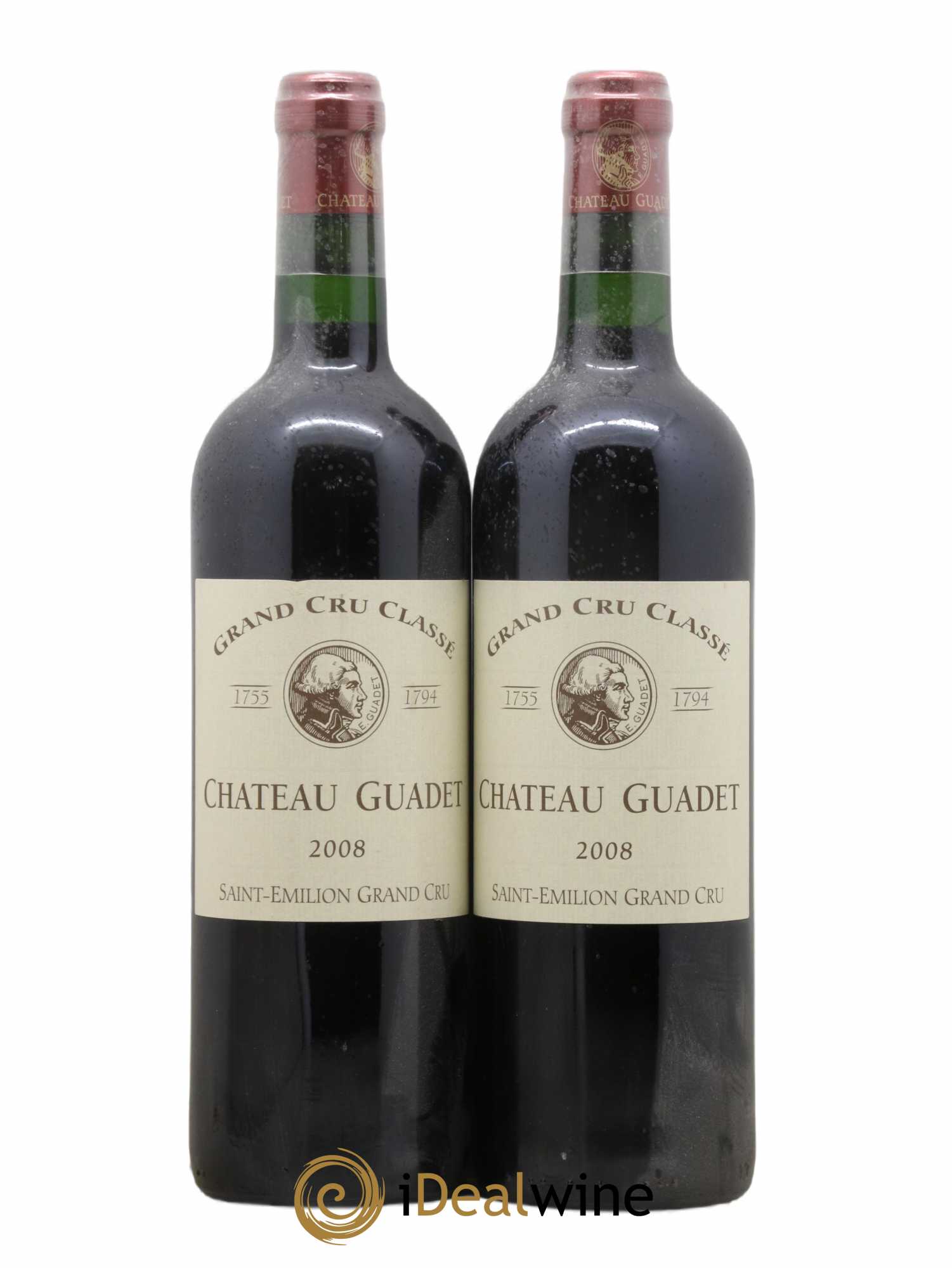 Château Guadet Grand Cru Classé 2008 - Lot de 2 bouteilles - 0