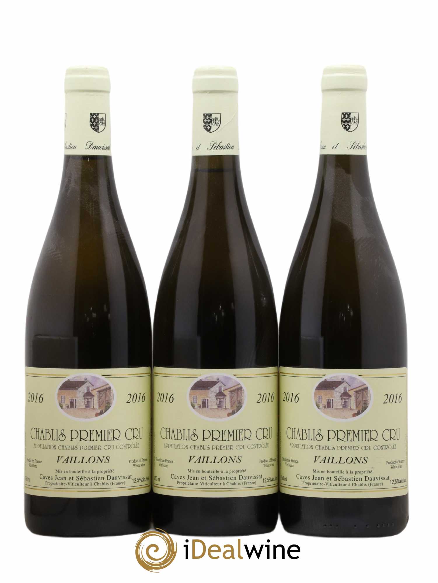 Chablis 1er Cru Vaillons Jean Dauvissat (Domaine) (sans prix de réserve) 2016 - Lot de 3 bouteilles - 0