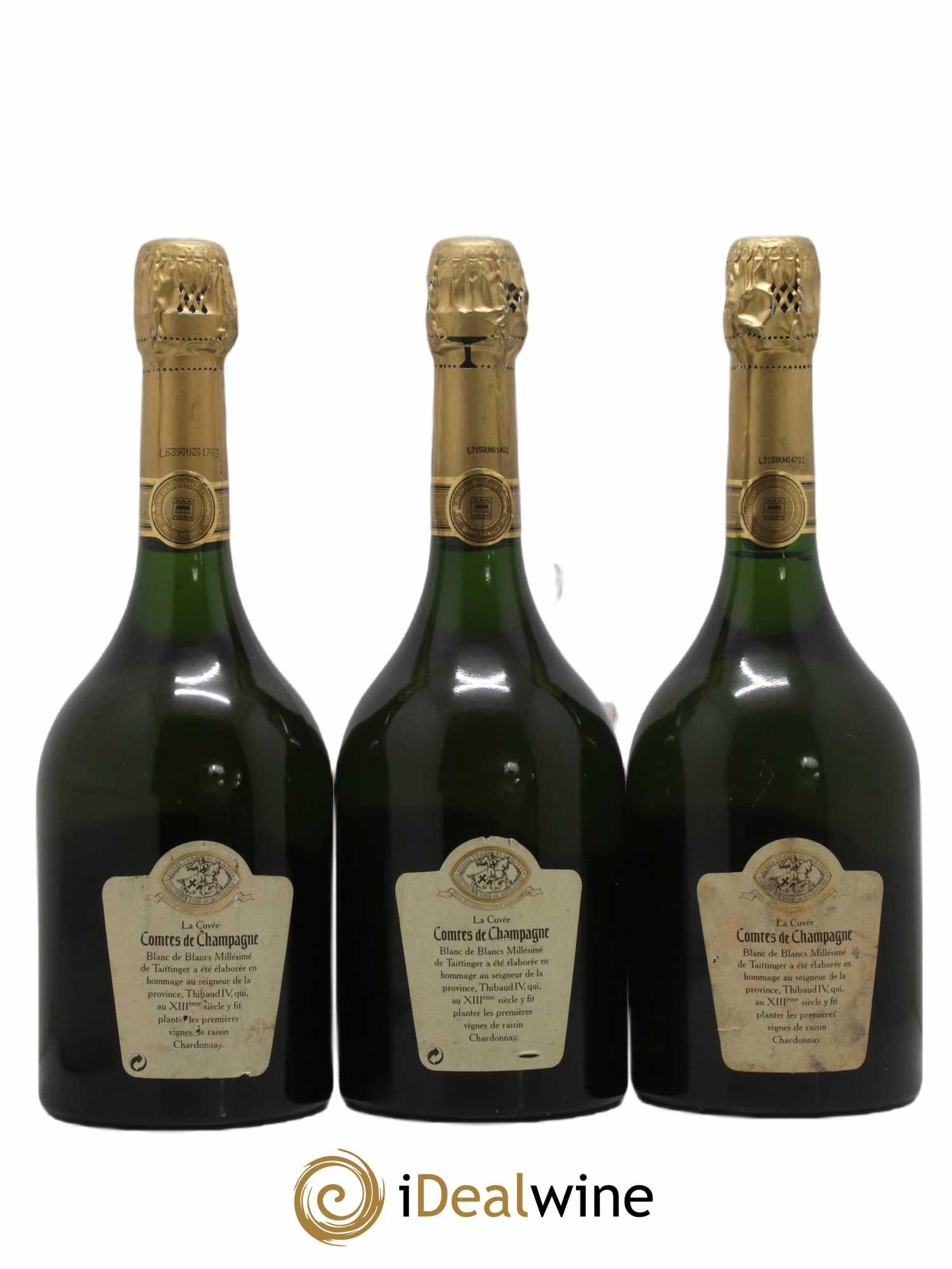 Comtes de Champagne Taittinger 1988 - Lot de 3 bouteilles - 1