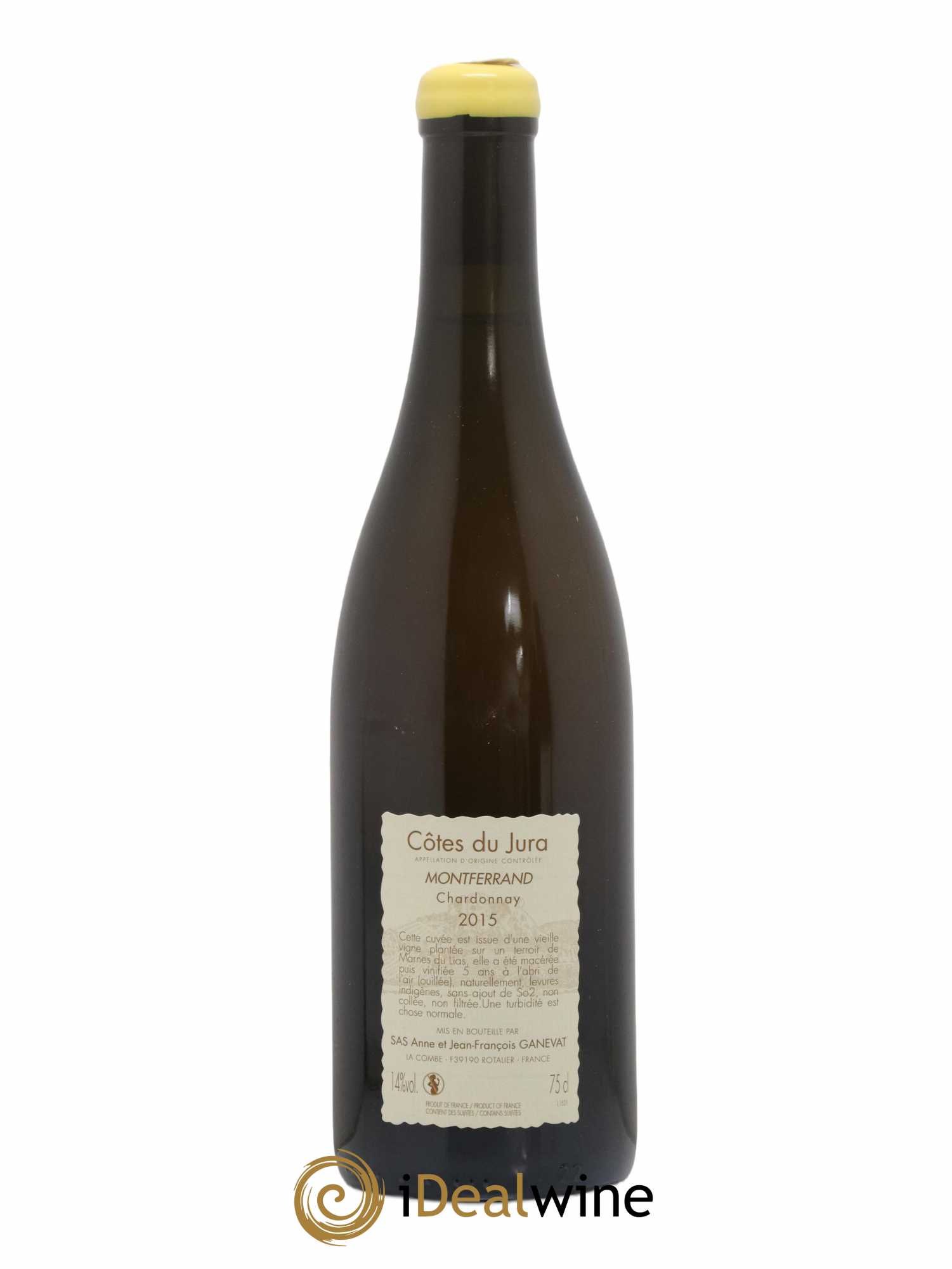 Vin de France Montferrand chardonnay Anne et Jean François Ganevat 2015 - Lot de 1 bouteille - 1