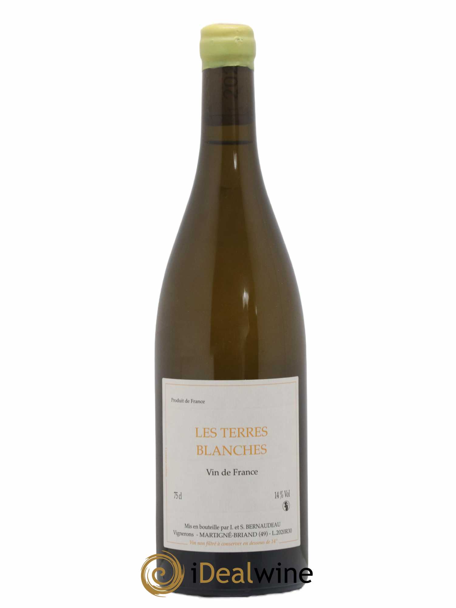 Vin de France Les Terres Blanches Stéphane Bernaudeau 2020 - Lot de 1 bouteille - 0
