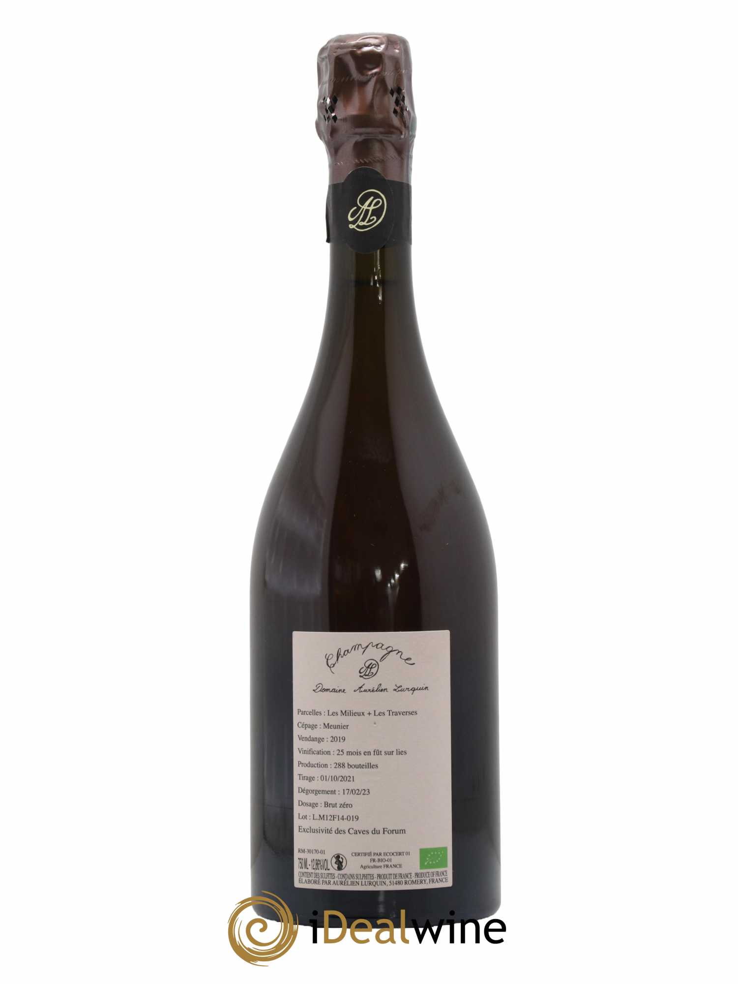 Champagne - Saignée De Meunier Aurelien Lurquin 2019 - Posten von 1 Flasche - 1
