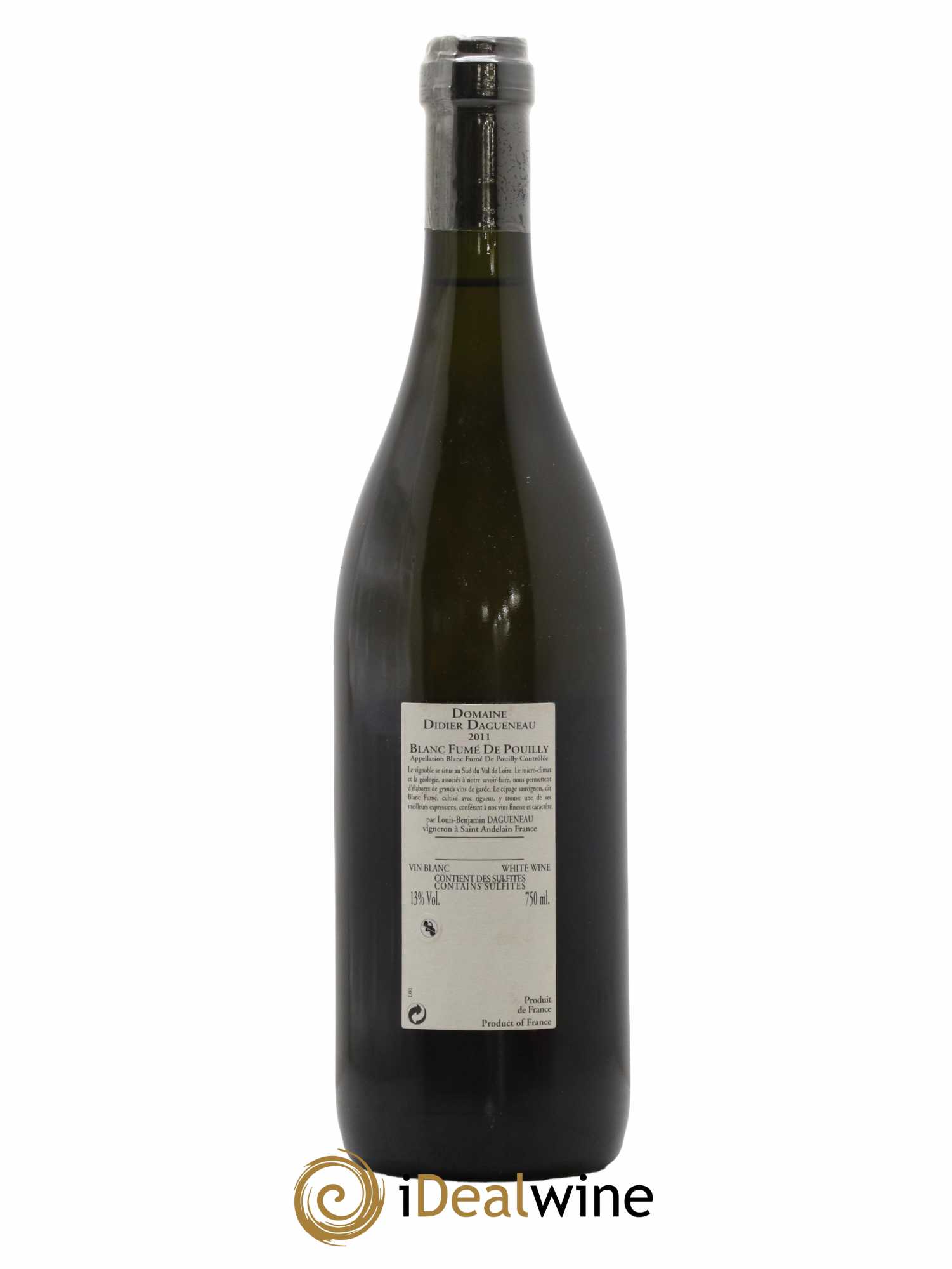 Vin de France (anciennement Pouilly-Fumé) Buisson Renard Dagueneau (Domaine Didier - Louis-Benjamin) 2011 - Lot de 1 bouteille - 1