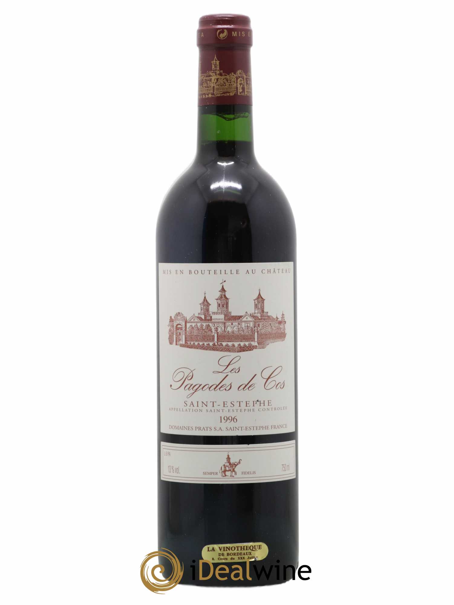 Les Pagodes de Cos Second Vin 1996 - Lot de 1 bouteille - 0