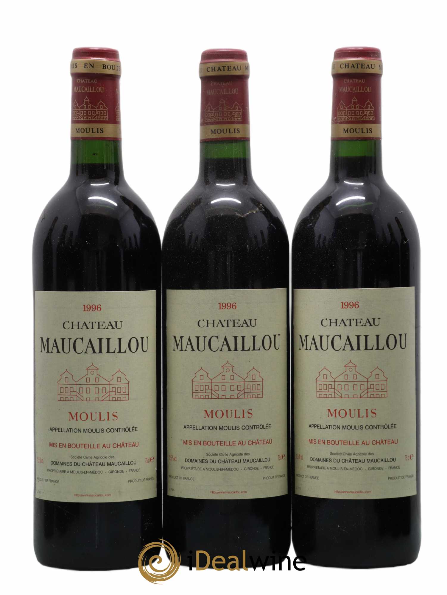 Château Maucaillou 1996 - Lot of 12 bottles - 1