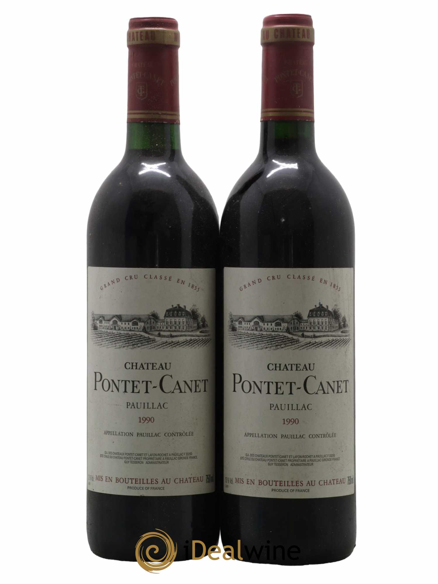 Château Pontet Canet 5ème Grand Cru Classé 1990 - Lot of 2 bottles - 0