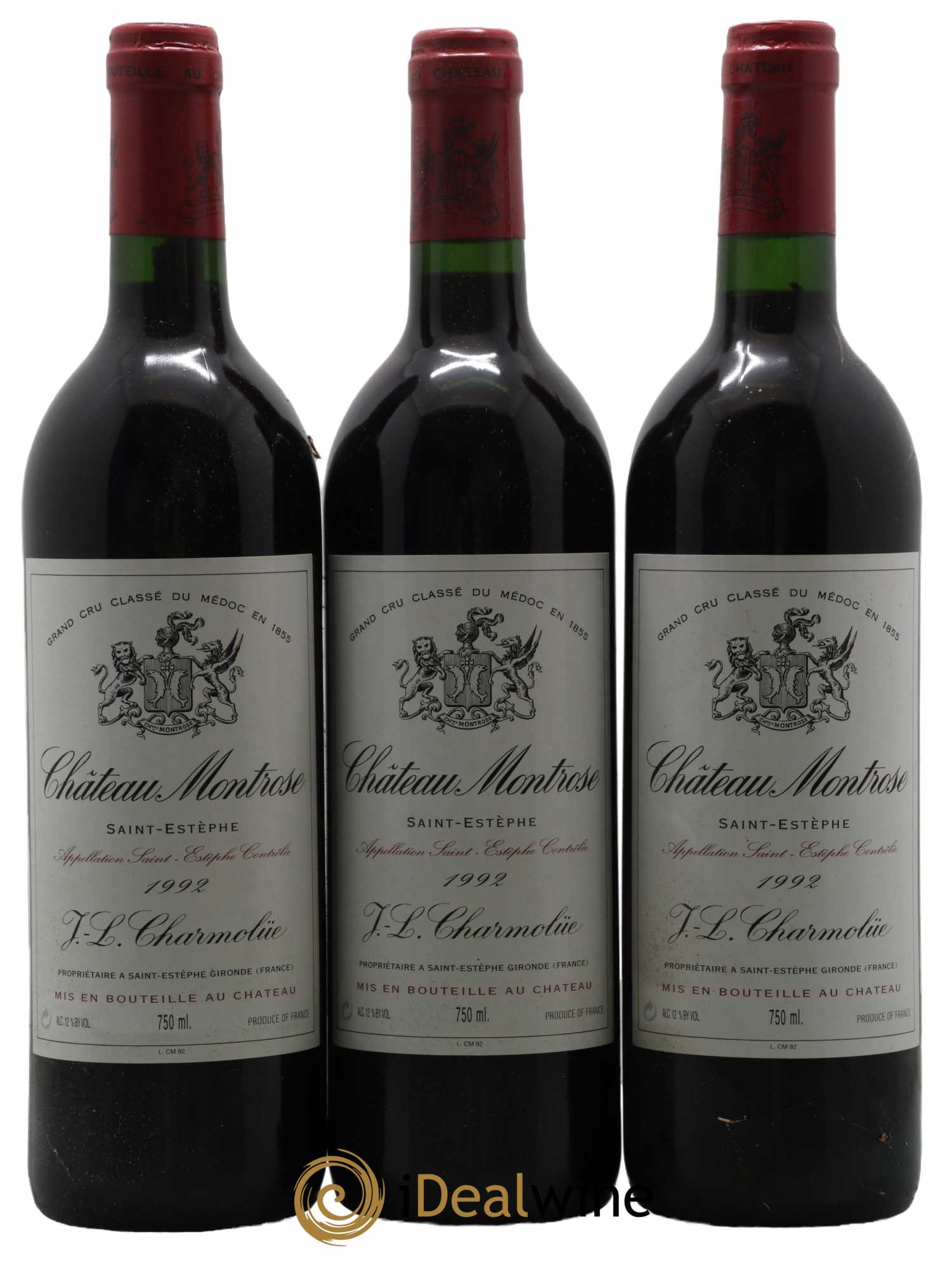Château Montrose 2ème Grand Cru Classé 1992 - Lot de 3 bouteilles - 0